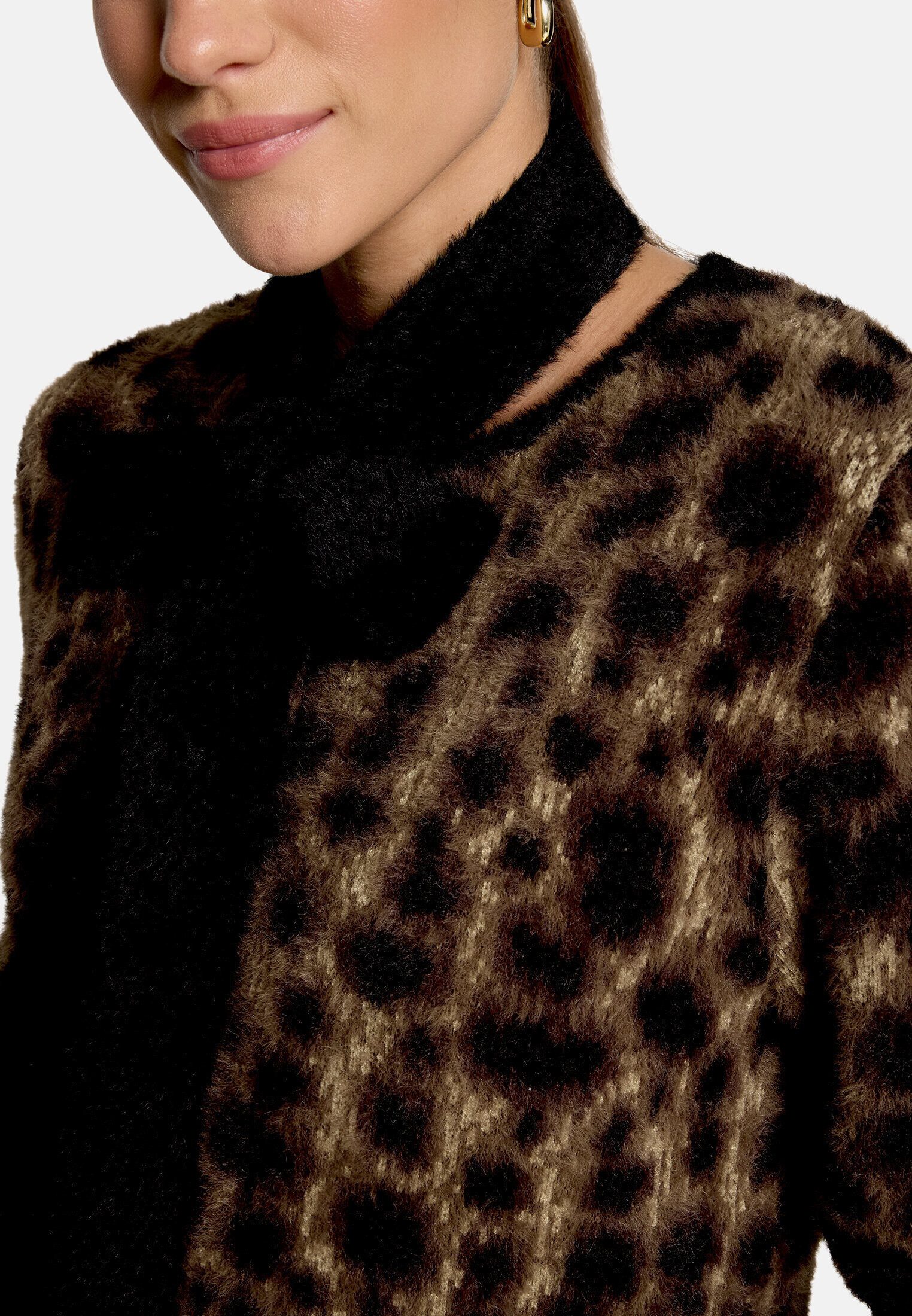 Zero Strickjacke Damen mit Jacquard (1-tlg) Material
