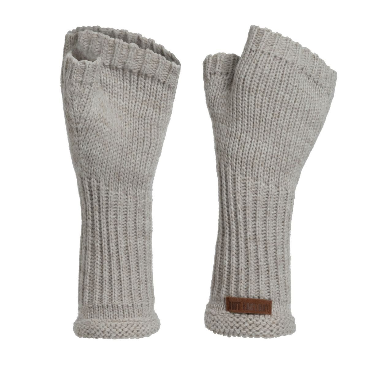 Knit Factory Strickhandschuhe Cleo Handstulpen Iced Clay (1-St) Handschuh Handstulpen Перчатки ohne Finger
