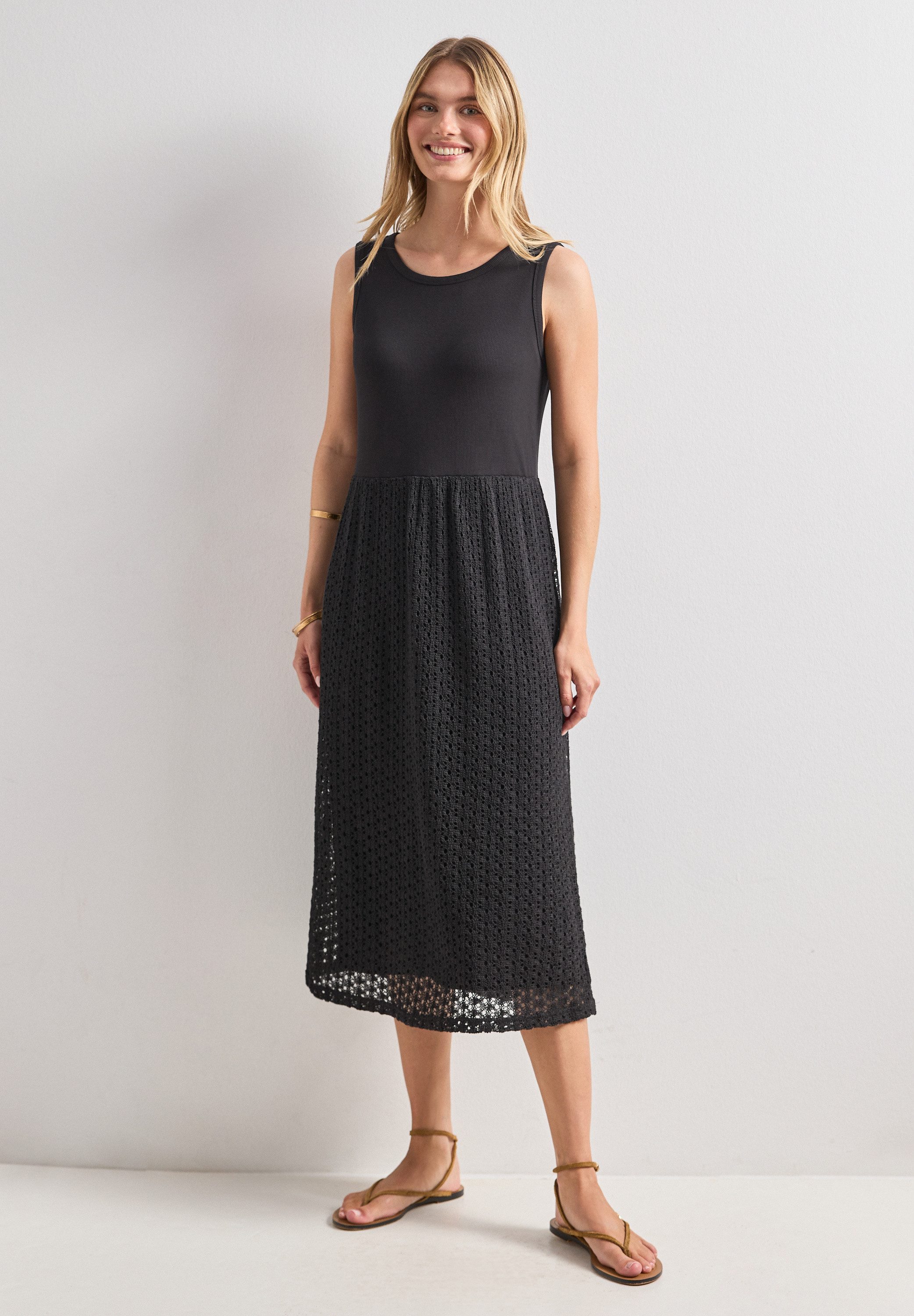 STREET ONE Midikleid in Unifarbe