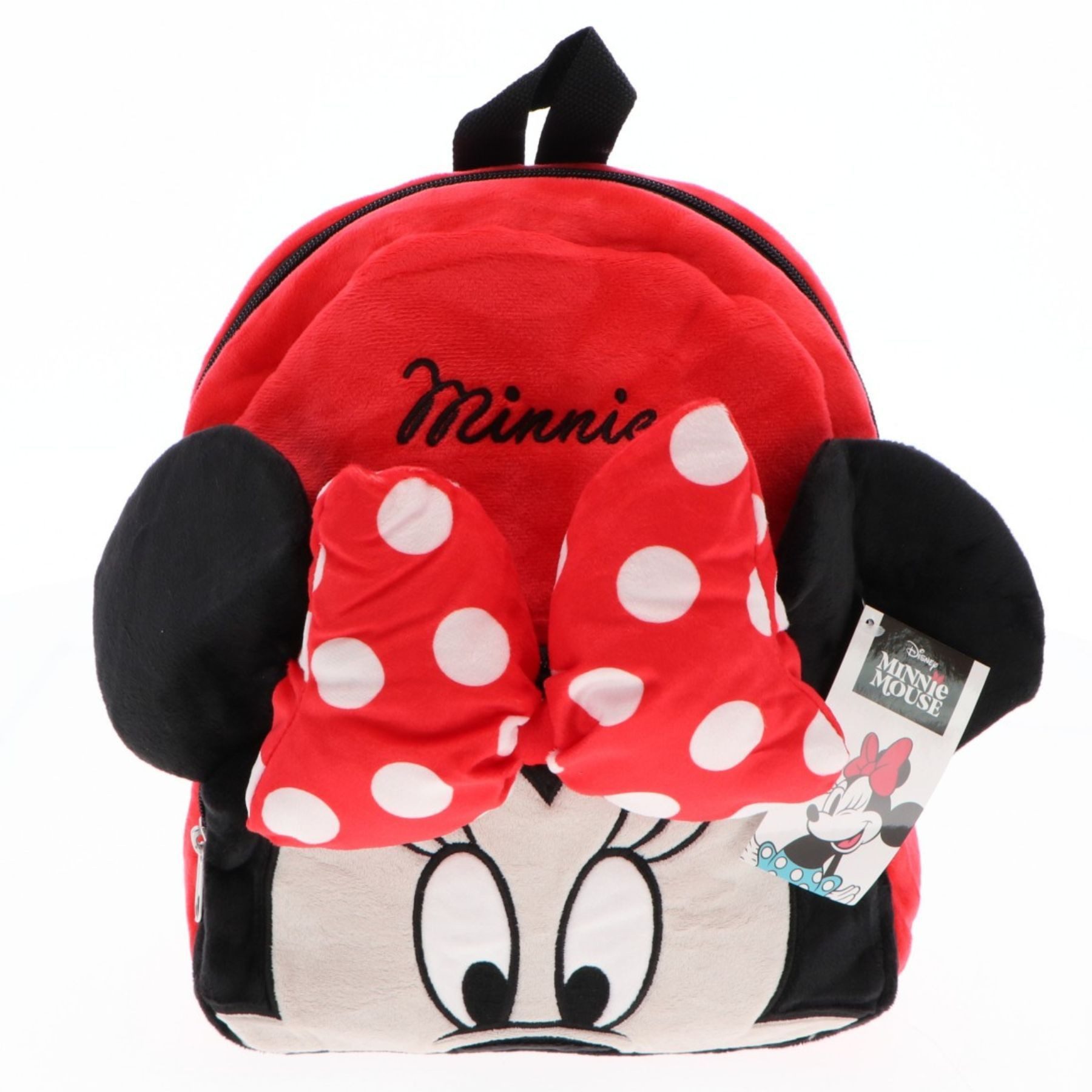 Disney Minnie Mouse Kinderrucksack Kinder Rucksack aus weichem Plüschmaterial 3 bis 12 Jahre