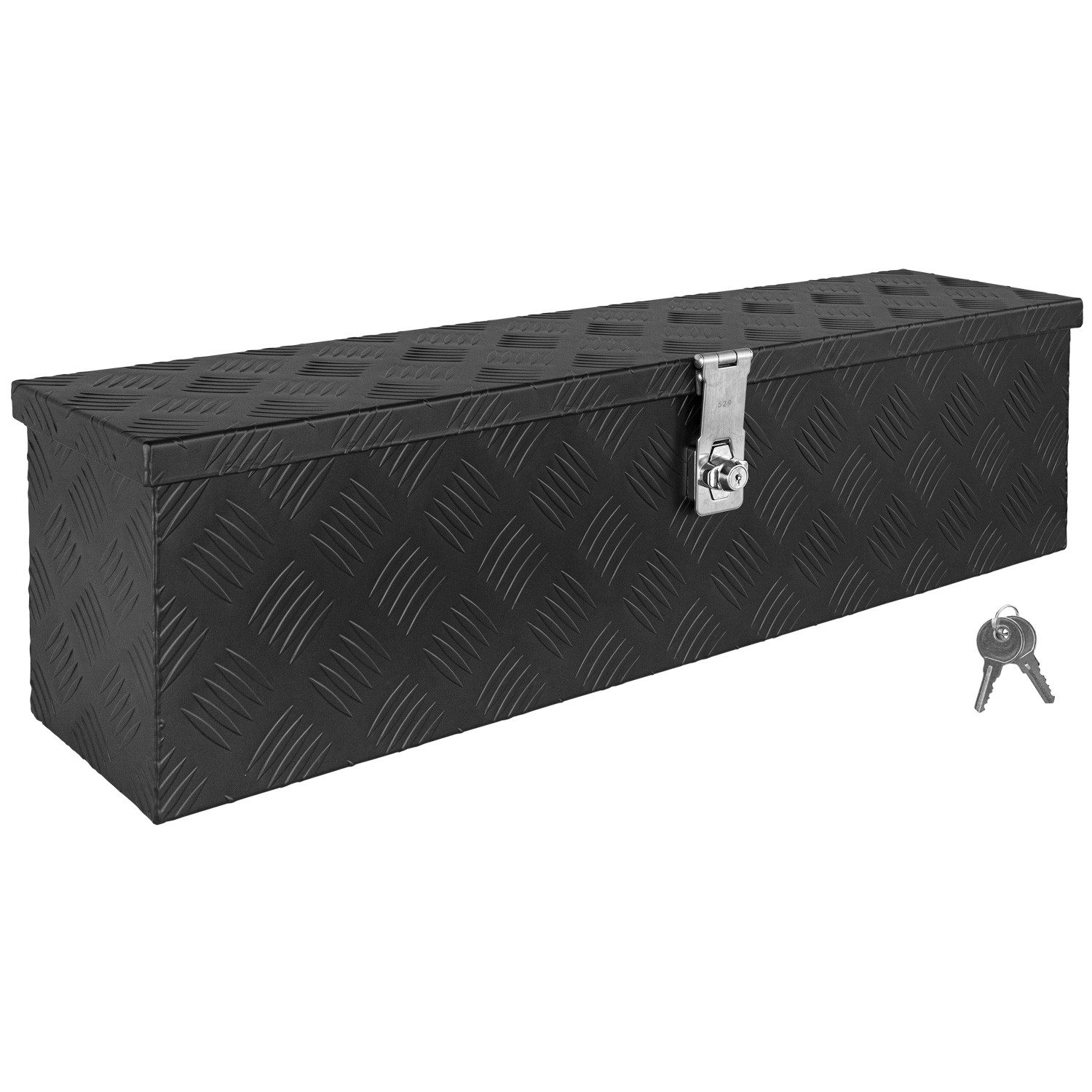 Anhänger-Deichselbox Deichselbox Werkzeugkasten Truckbox Alu Box Transportbox D035 Schwarz