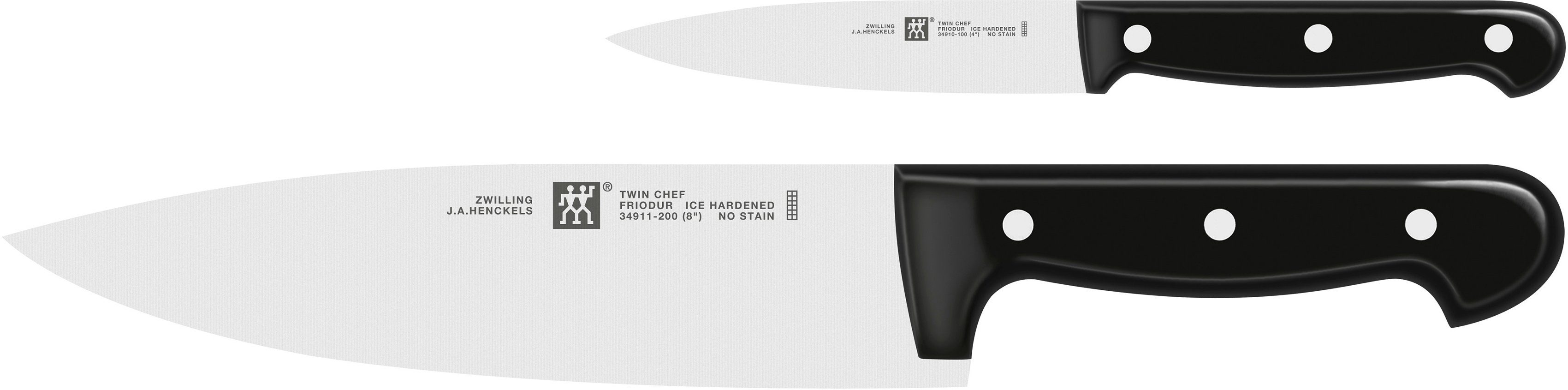 cm, 20/24 2-teiligem Kochmesser-Set Zwilling 4-tlg), Shine/Twin Chef Induktion, inkl. Aluminium 2, Pfannen-Set Ø (Set,