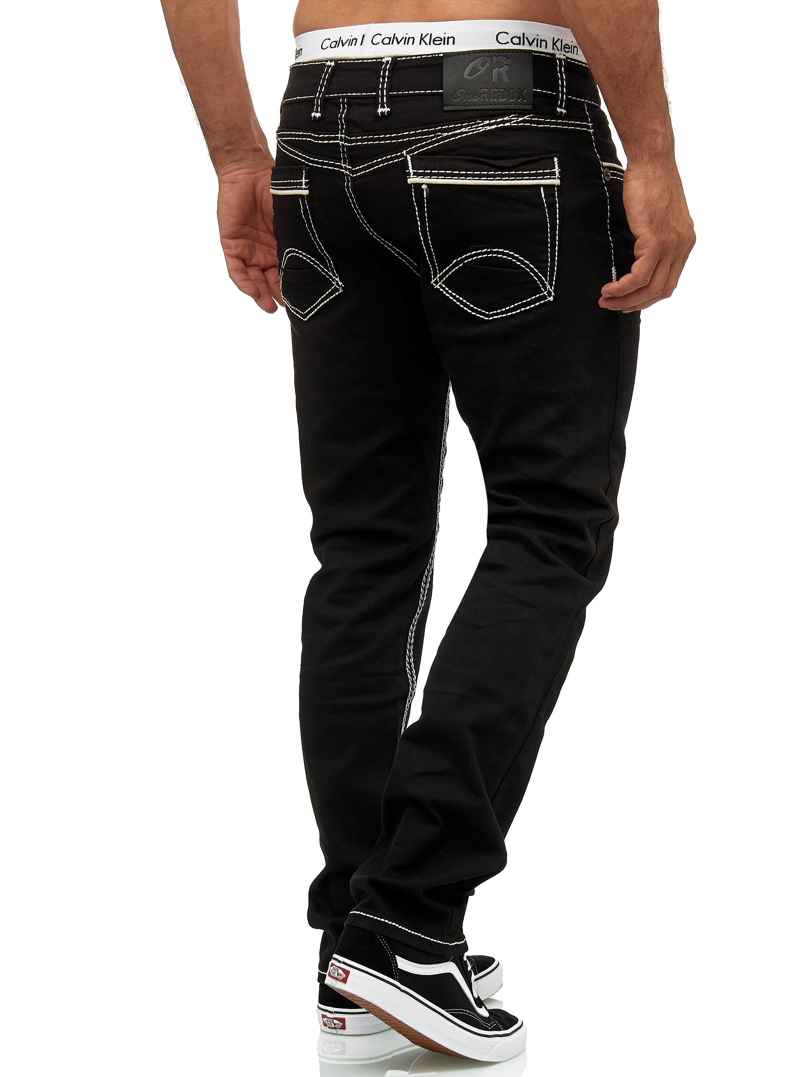 Code47 Regular-fit-Jeans Jeans verschiedene 5180 Modelle Schwarz