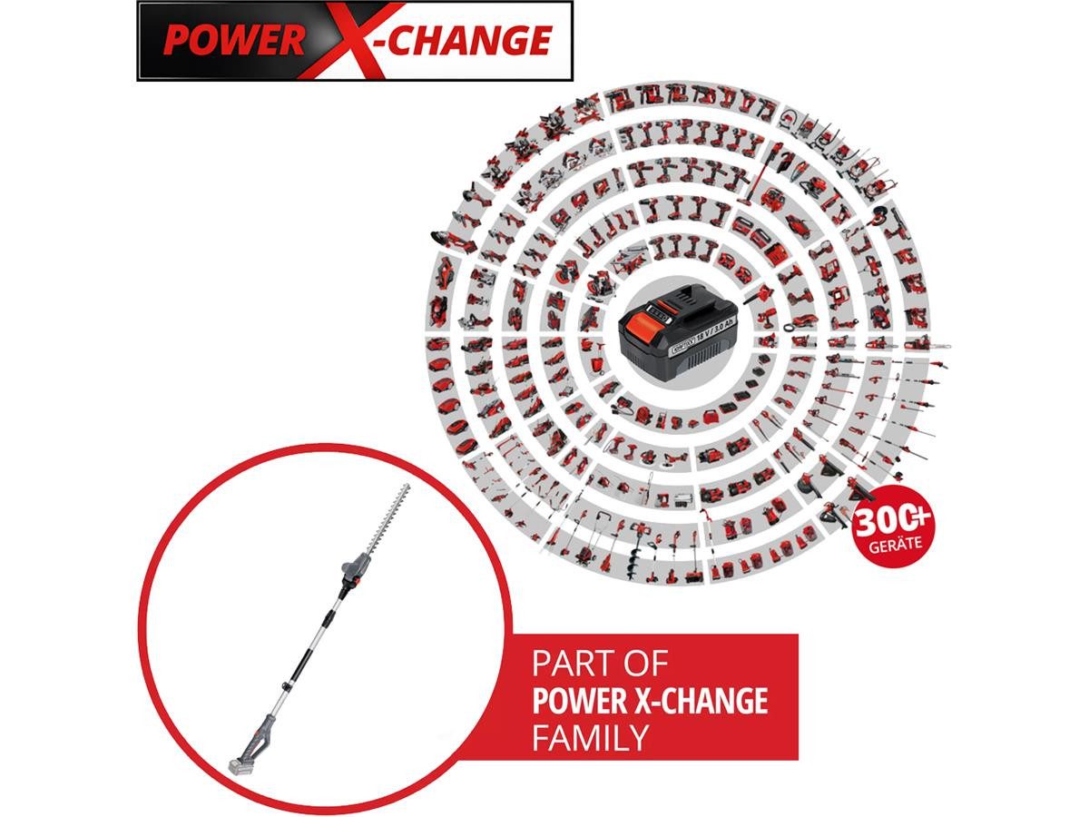 KRAFTIXX® Heckenschere KX-ASH 1835 Li-Solo, (1-tlg., ohne Akku und Ladegerät), 400 mm Schnittlänge,kompatibel mit Einhell Power X-Change Akkusystem