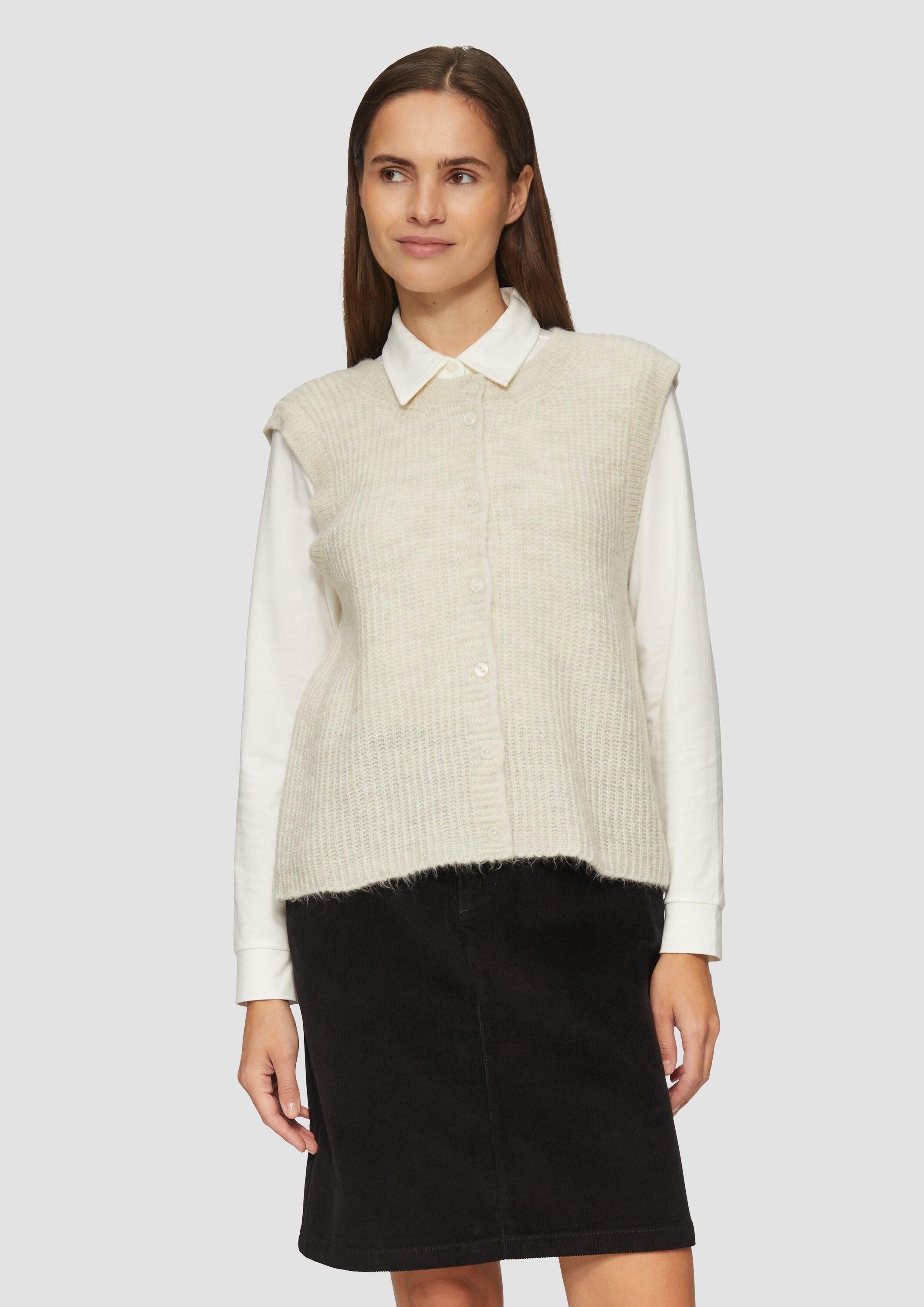 s.Oliver Funktionsweste Strickjacke Geknöpfte Strickweste günstig online kaufen