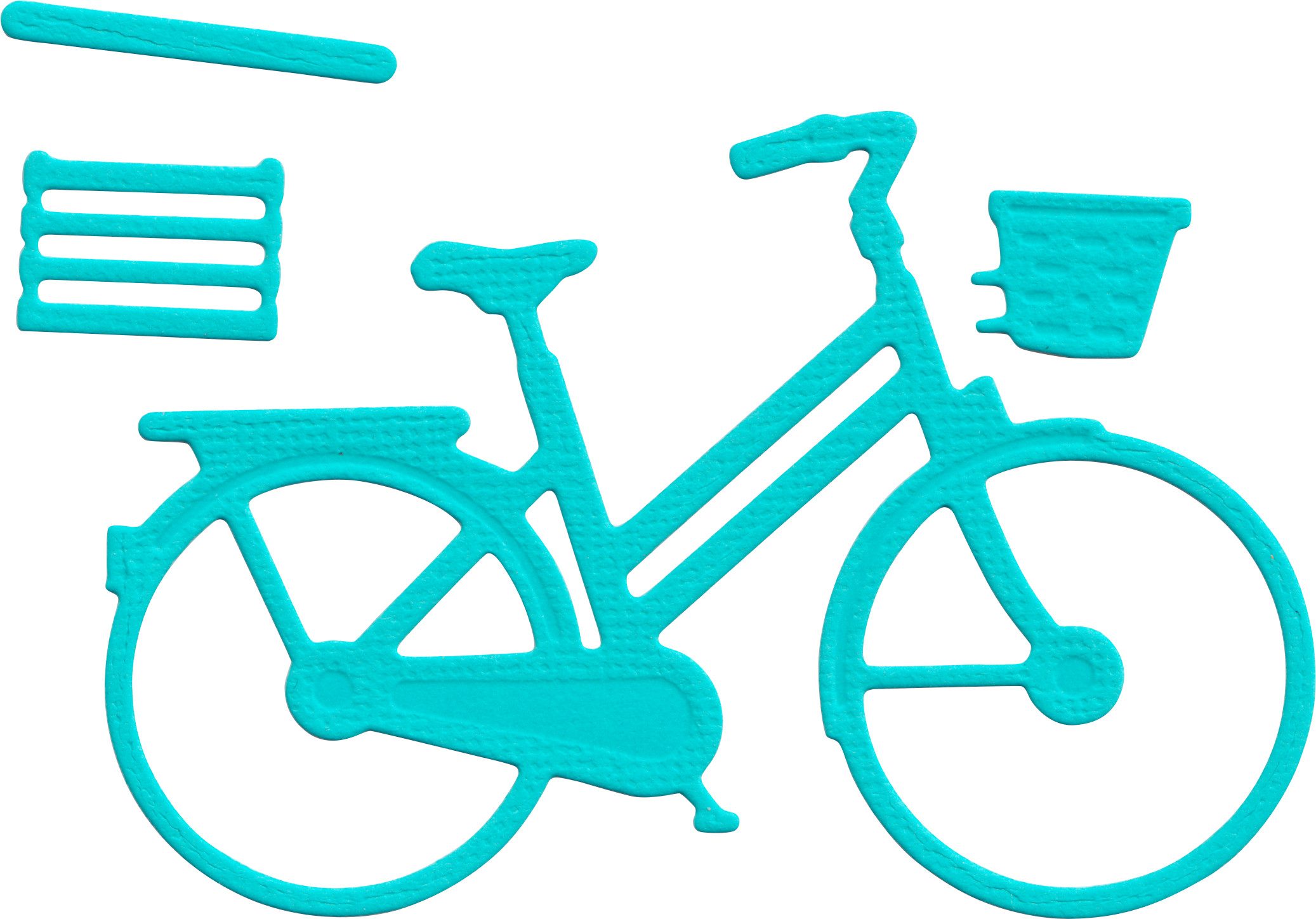 FINDit Motivschablone Stanzschablone Fahrrad mit Korb, 4 Teile