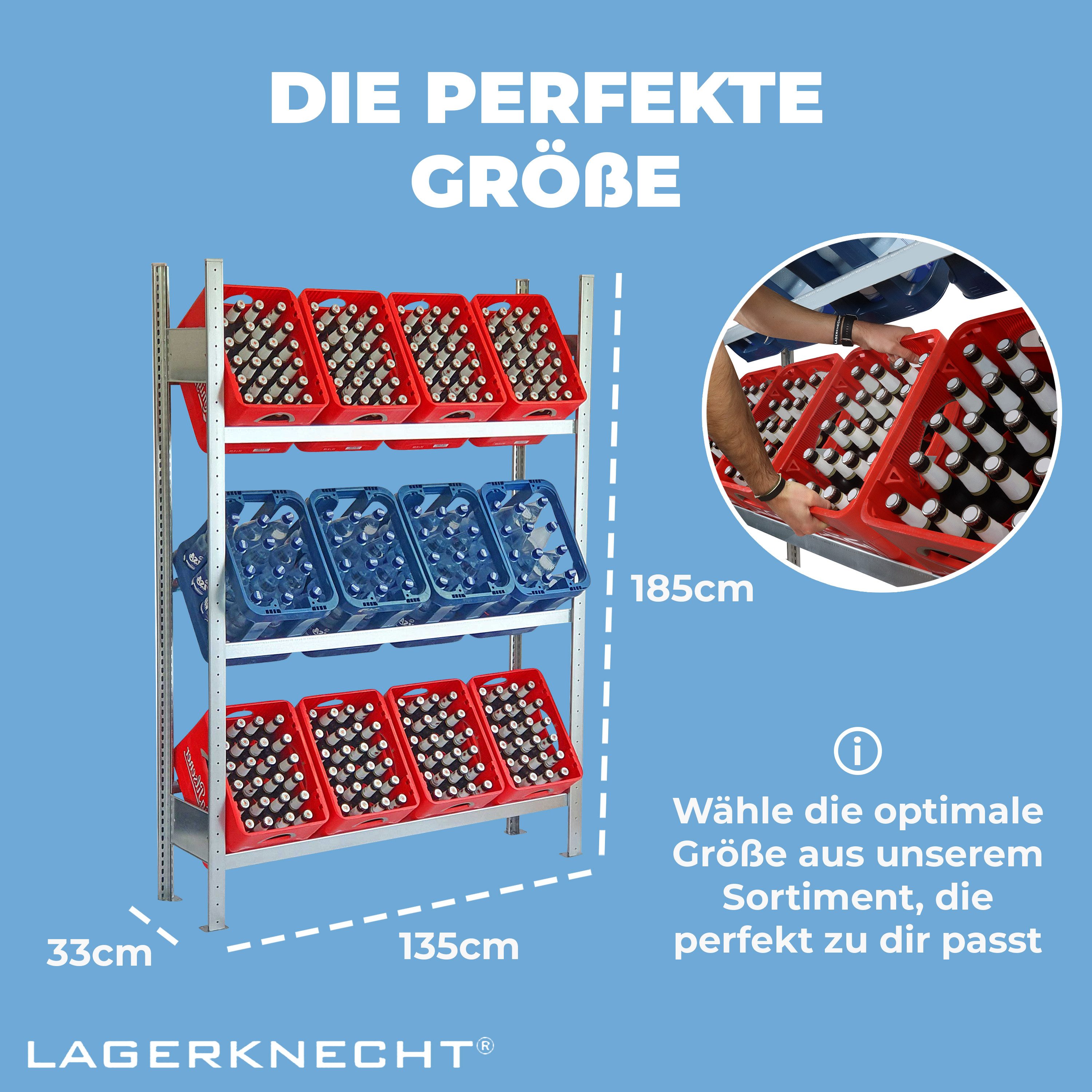 Lagerknecht Standregal Getränkekistenregal made in Germany 4 Ebenen für 16 günstig online kaufen