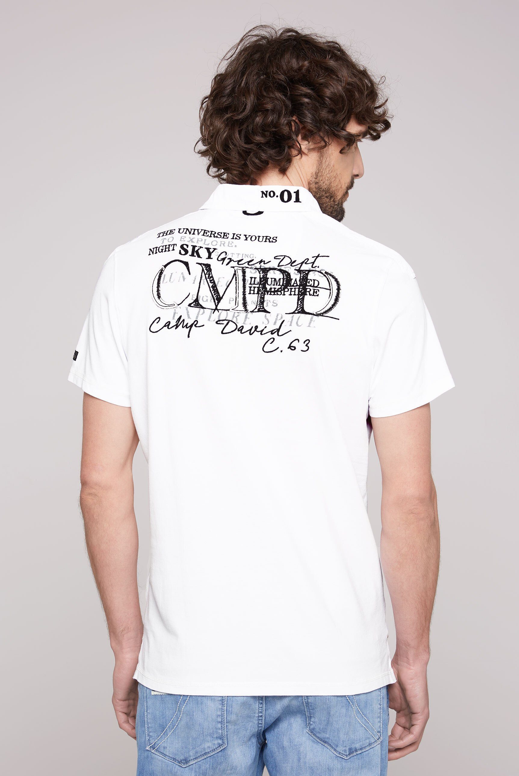 DAVID CAMP Seitenschlitze mit Poloshirt