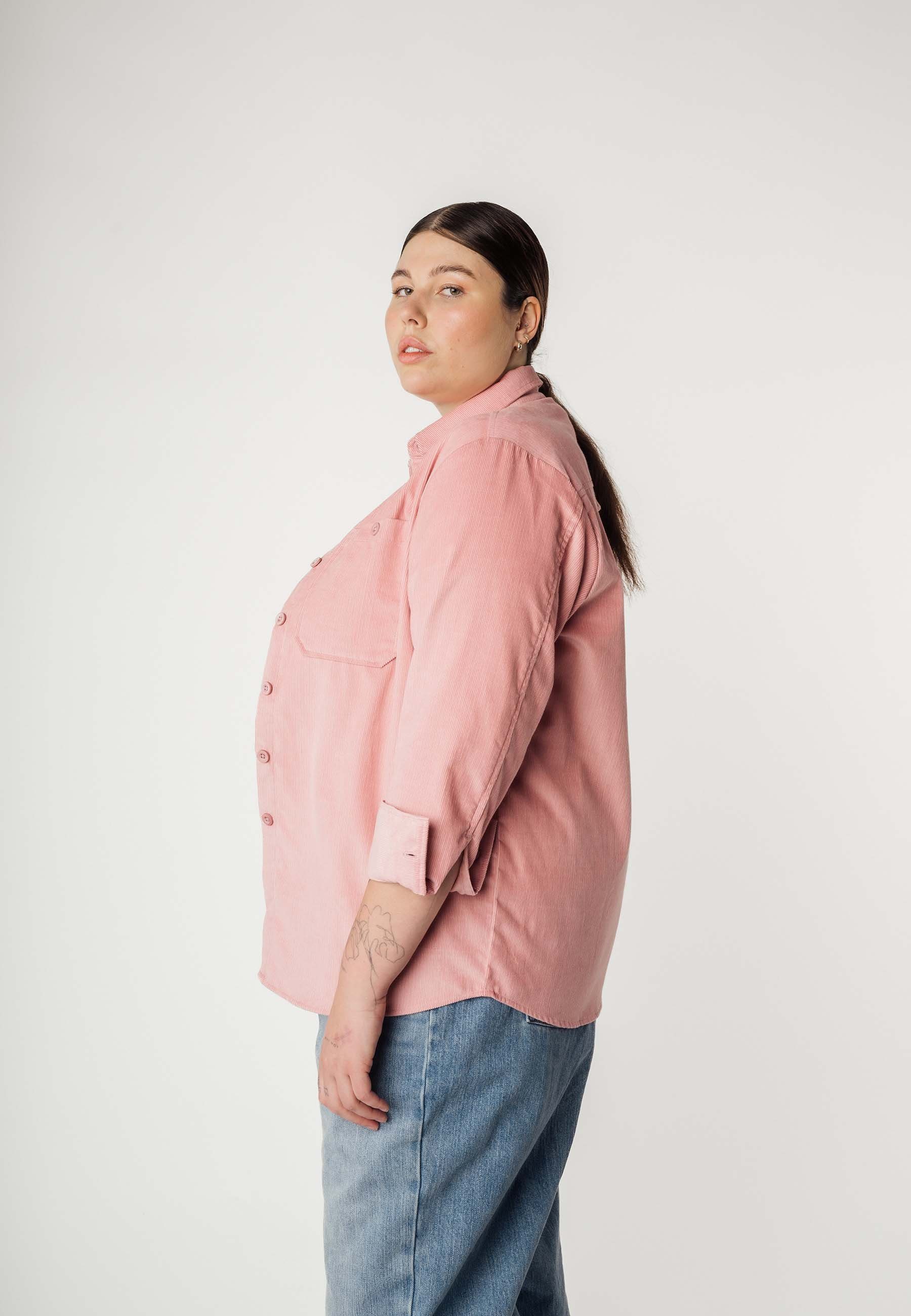 MELA Langarmhemd Cord rose Overshirt JIYA