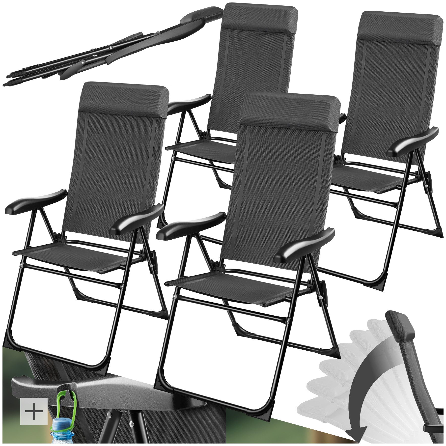 tectake Campingstuhl Müritz (Set, 4 St), günstig online kaufen