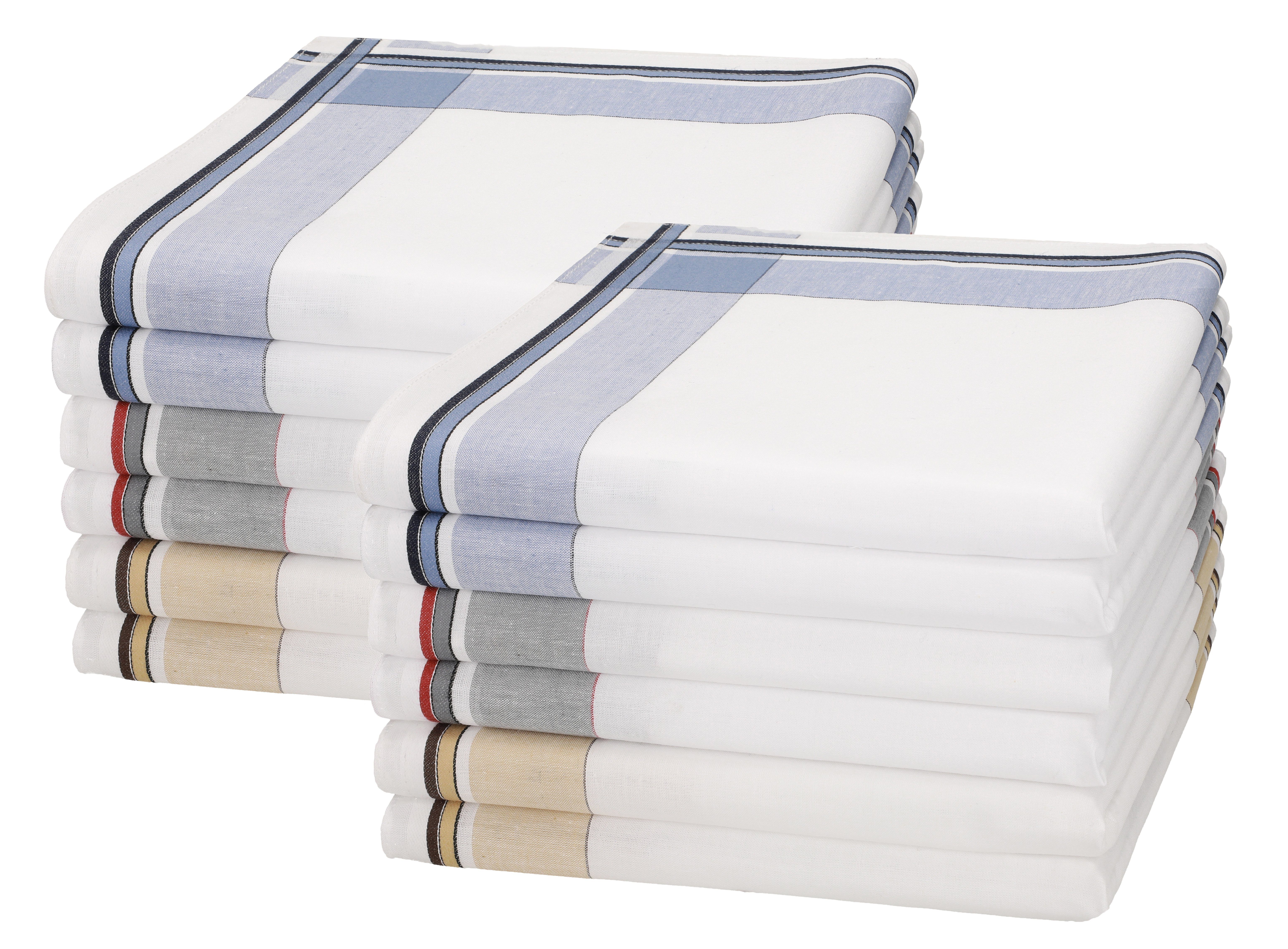 Betz Taschentuch Betz 12 Stück Herren Stoff Taschentücher Set LUX 2 40x40cm