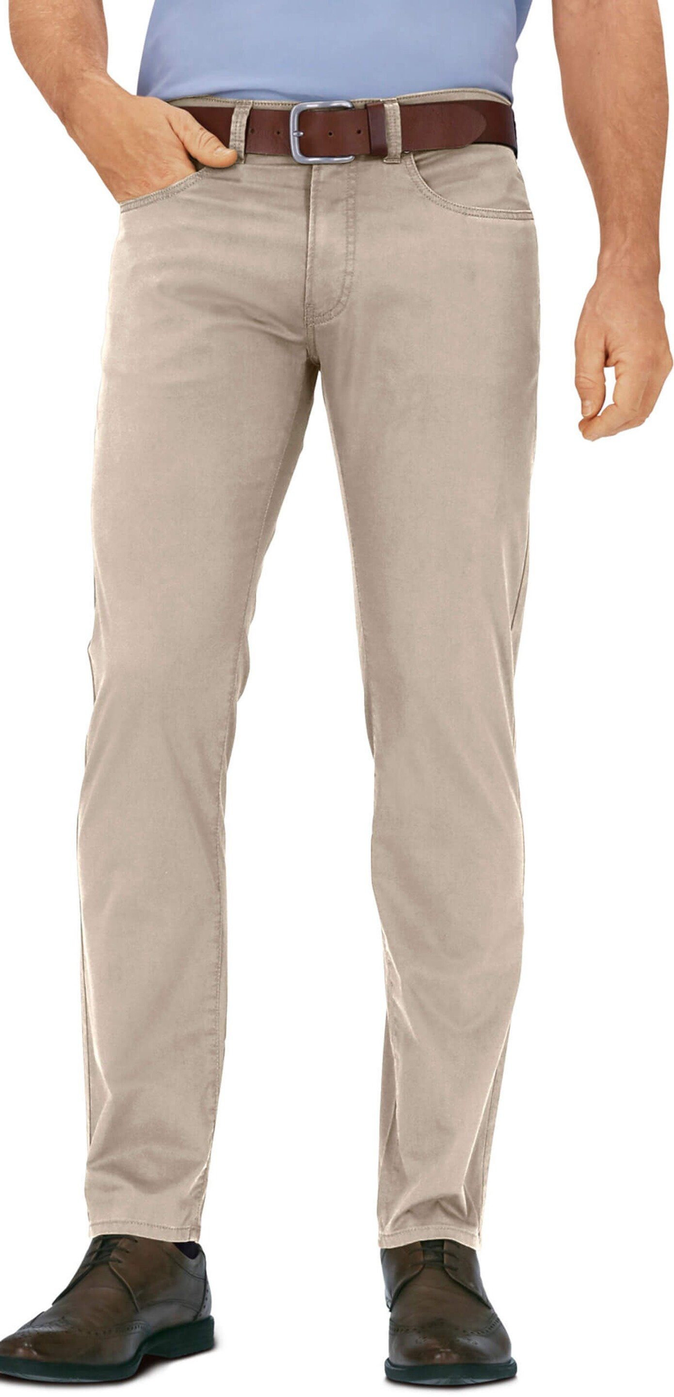 Regular-fit-Jeans PIERRE CARDIN Light Baumwoll Jeans Lyon beige