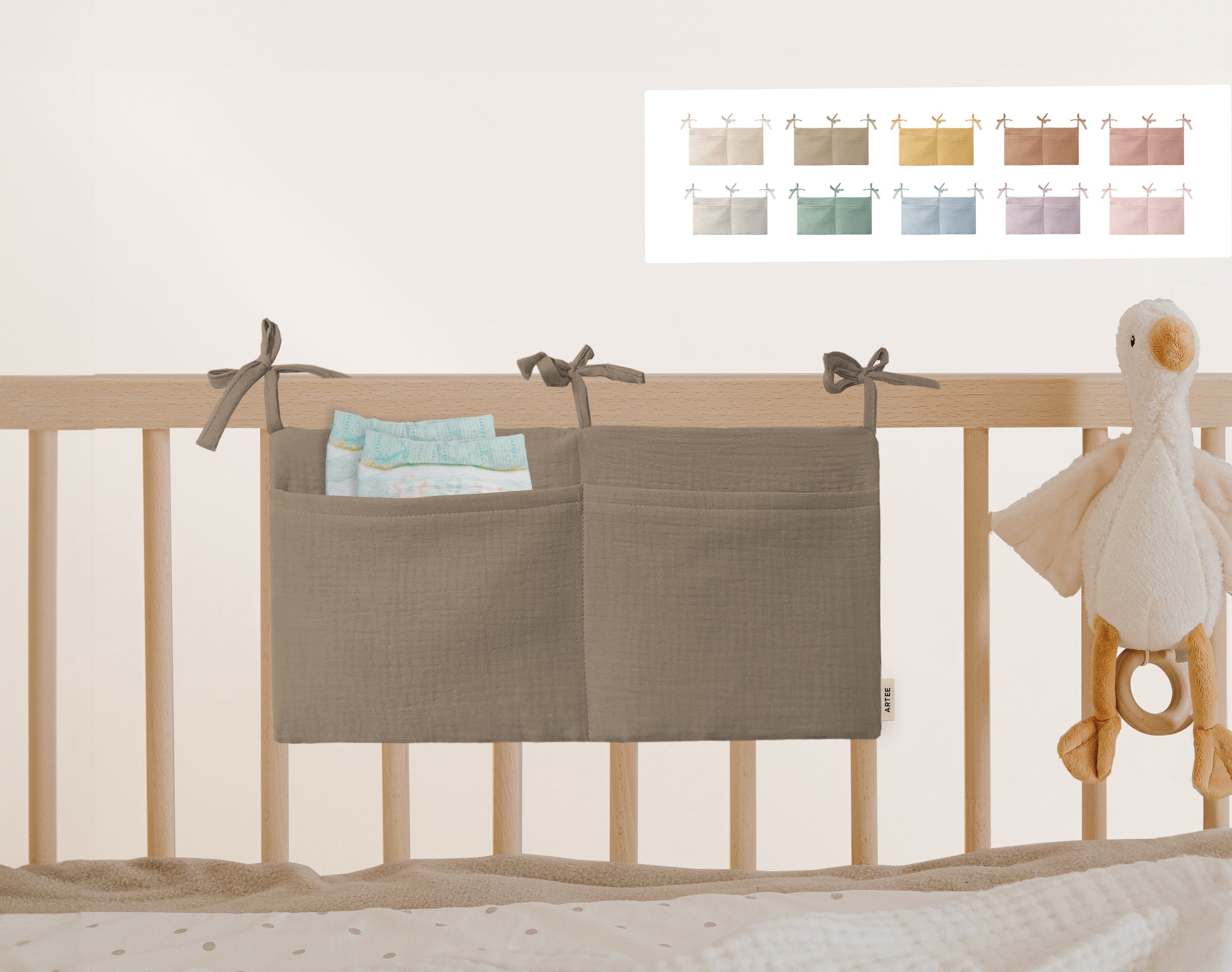 Artee Bettnestchen Babybett Organizer Taschen Aufbewahrung günstig online kaufen