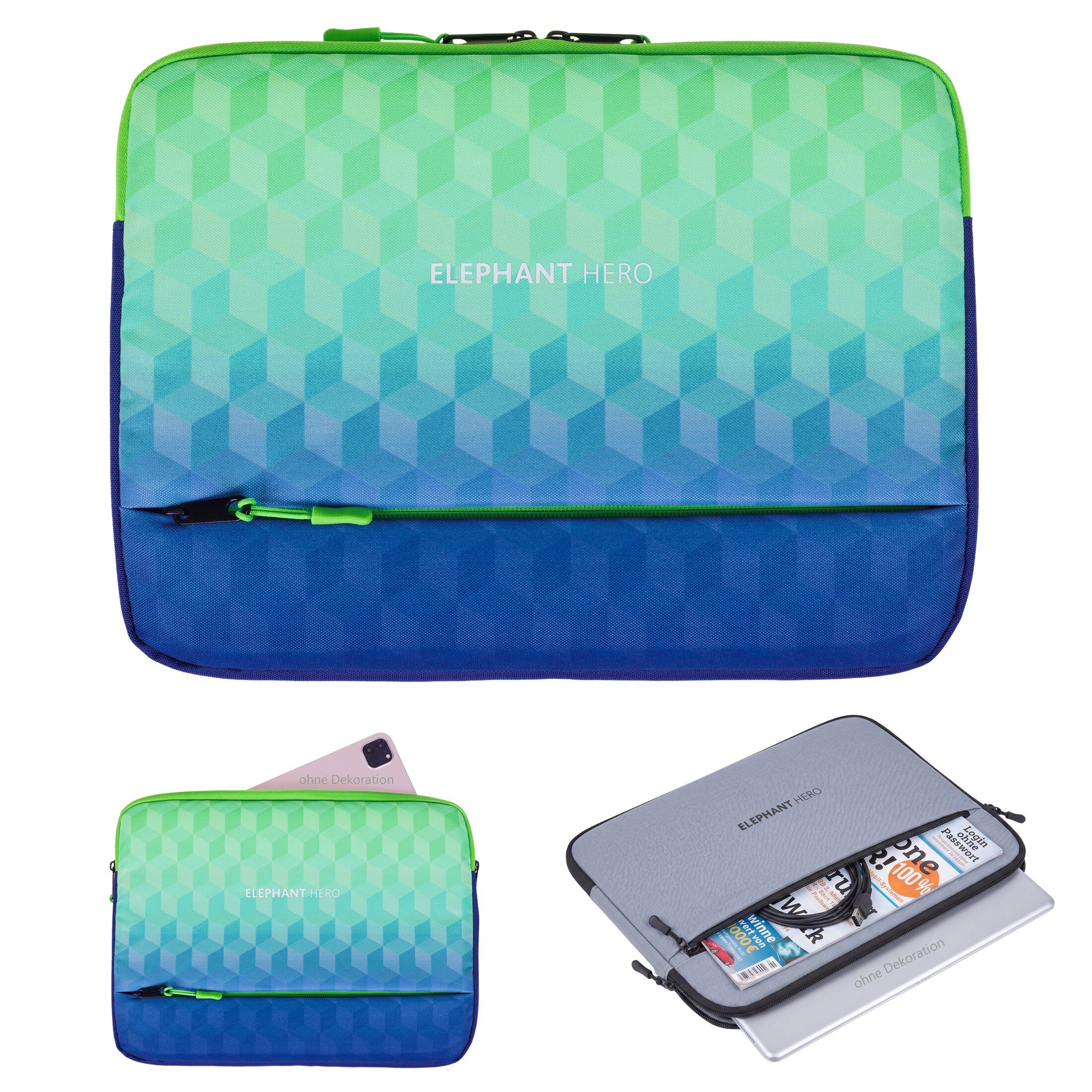 ELEPHANT Laptoptasche Laptophülle Polstertasche Sleeve, Schule Hero Signature Notebooktasche Schutzhülle für Laptop Tablet