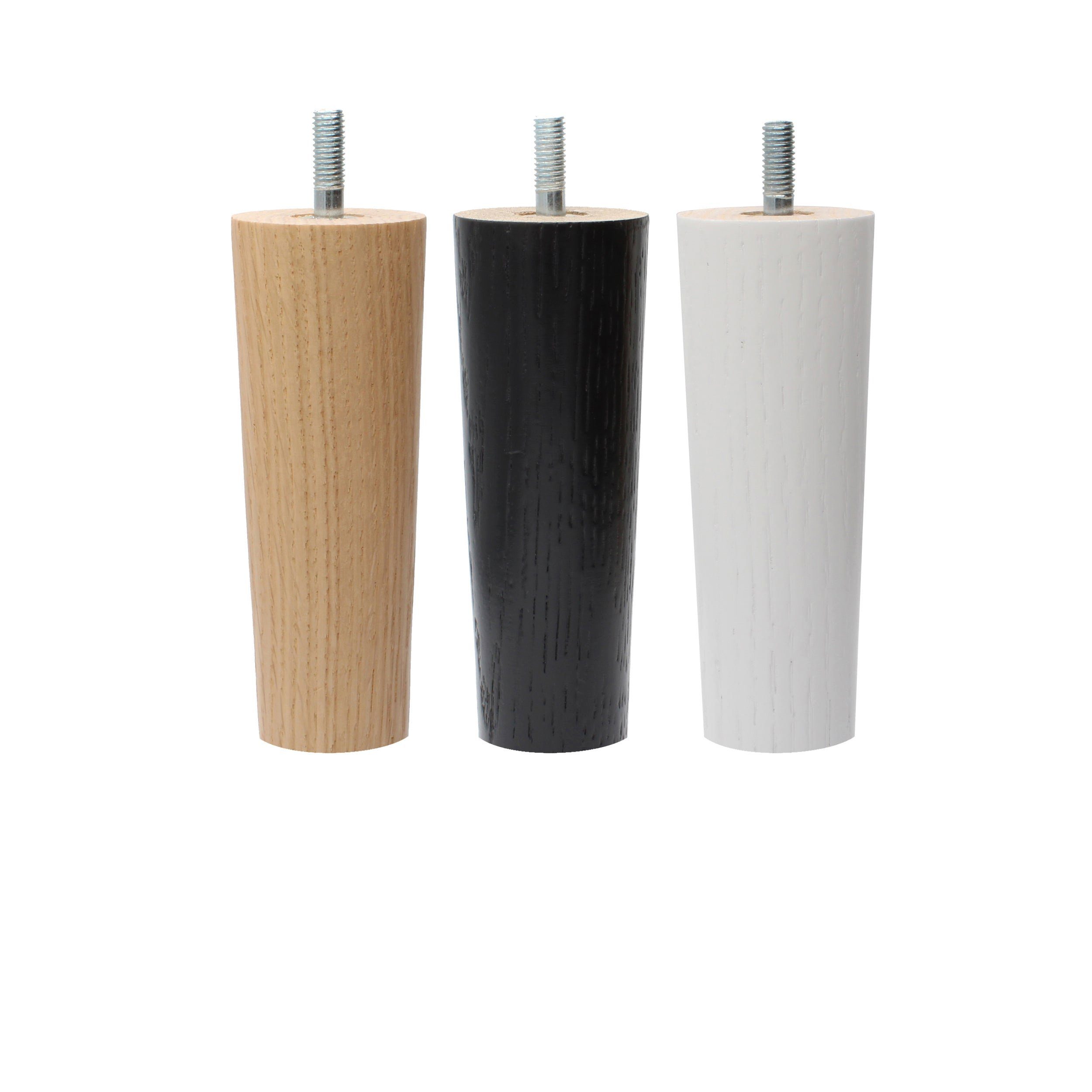 Natural Goods Berlin Мебельfuß FUSION, (4-St), Massivholz Ножки для мебели für Кровати, Sofas und Шкафы, 12cm, Weiß