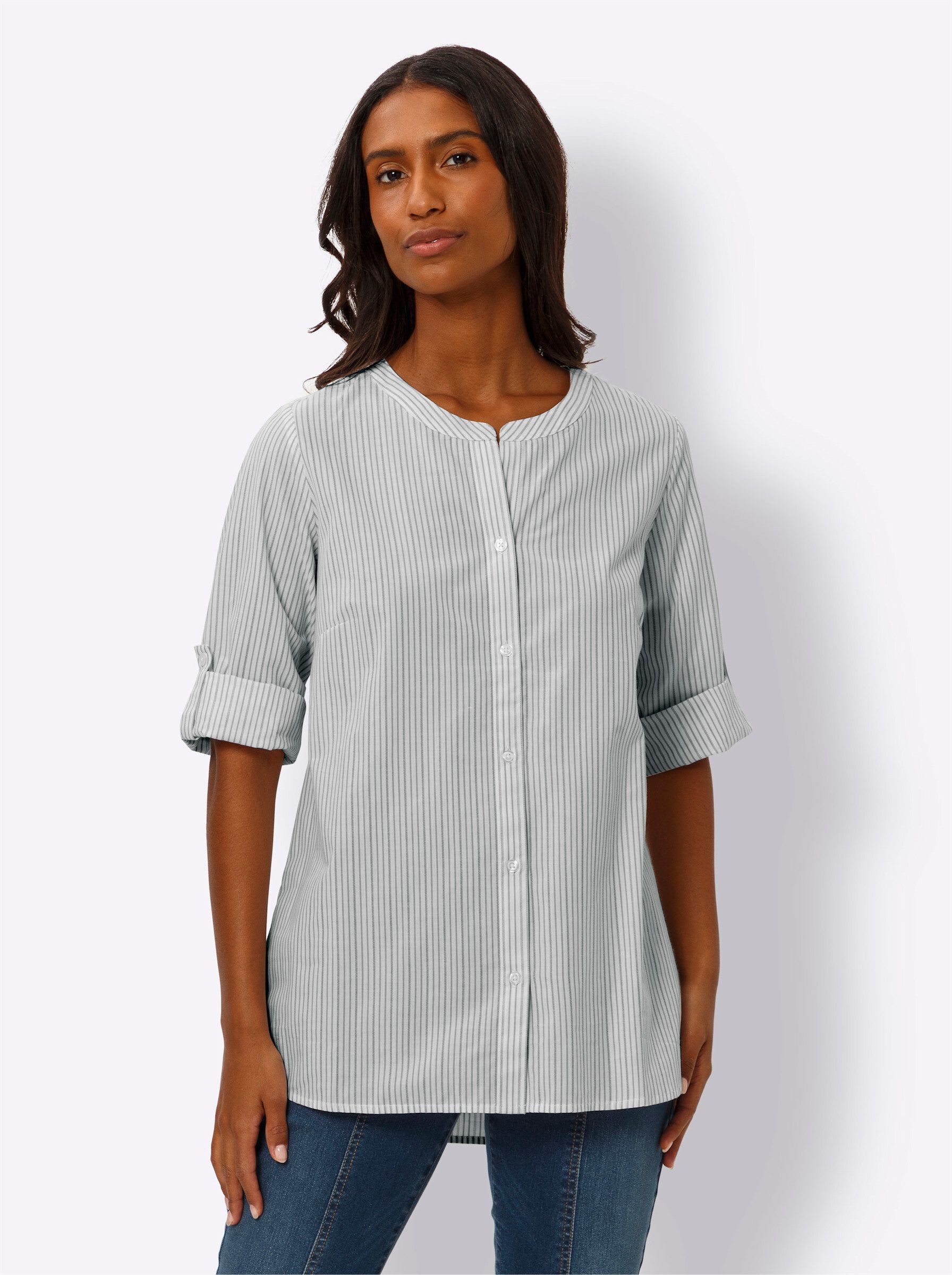 Klassische Bluse Gestreifte Bluse