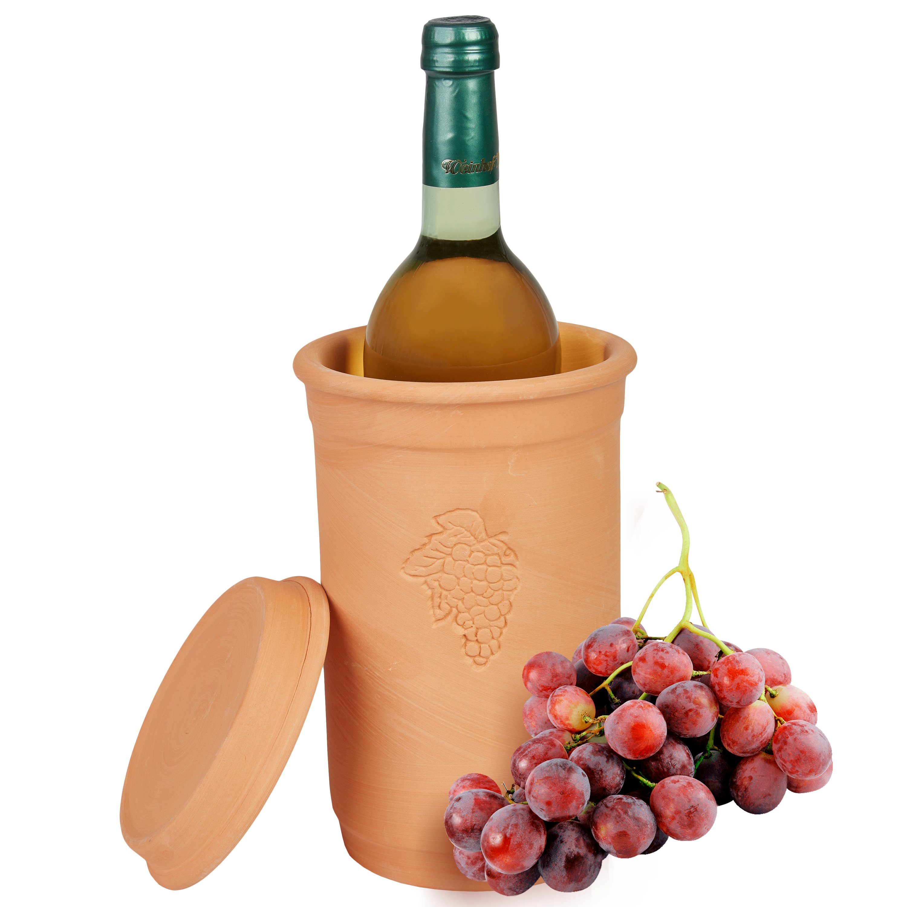 Weinkühler Mambocat Terracotta Weinkühler + Untersetzer Ø 12.5 cm