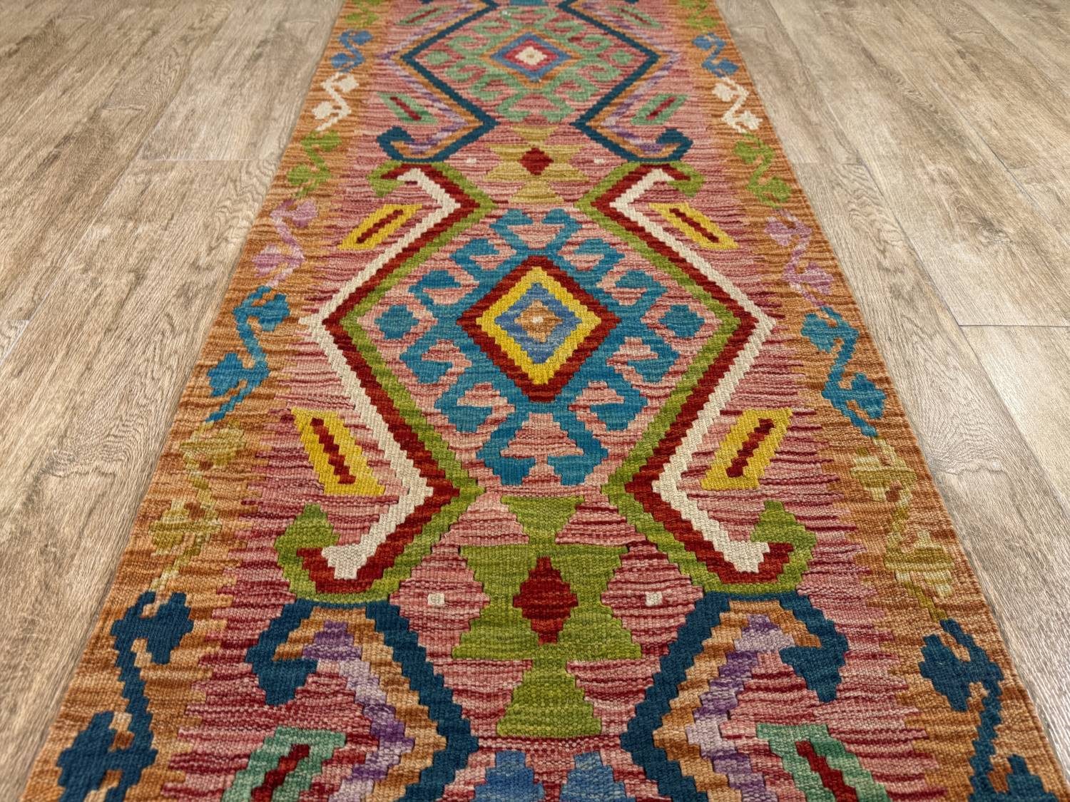 Rug Studios Teppich KELIM ORIGINAL HANDGEARBEITET, Rechteckig, Höhe: 5 mm, Handgefertigt, 67 x 213 cm, Multi