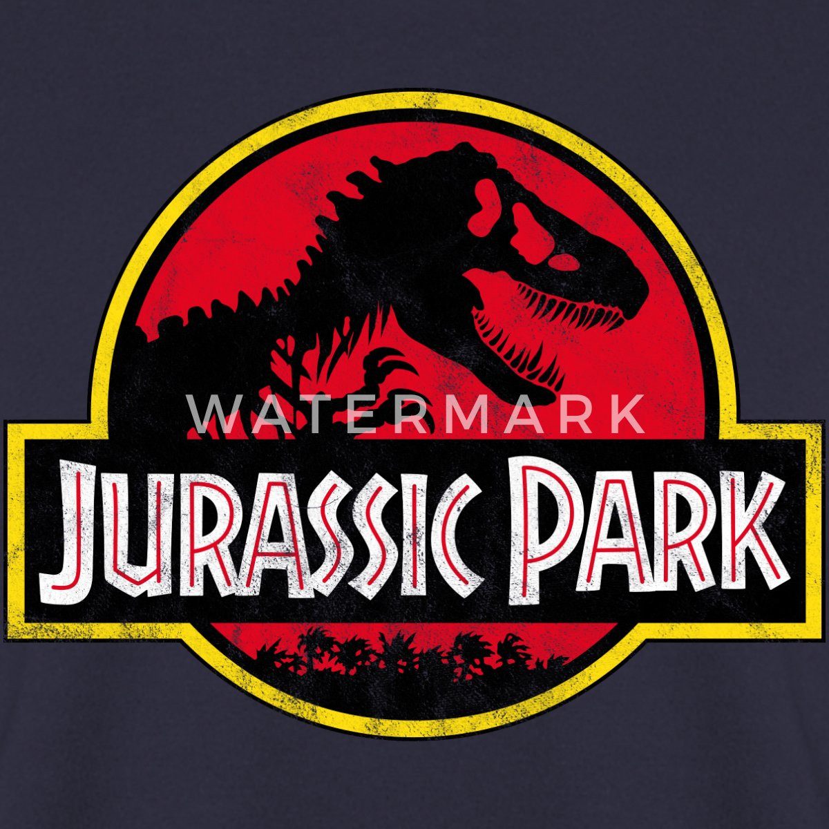 Spreadshirt Sweatshirt Jurassic Park Klassisches Logo In Rot Mit T-Rex Unisex Pullover (1-tlg)