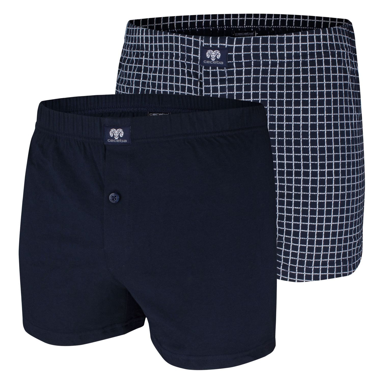 CECEBA Boxershorts Daytona mit Eingriff, 100% Baumwolle, im 2er Pack