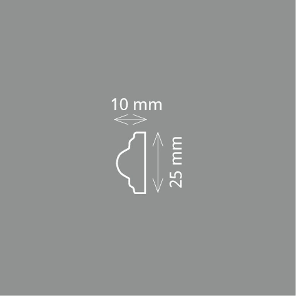 Homestar Zierleiste Wandleiste CW 10, (10 x 25 mm), Länge 2 m (Hartleiste), günstig online kaufen