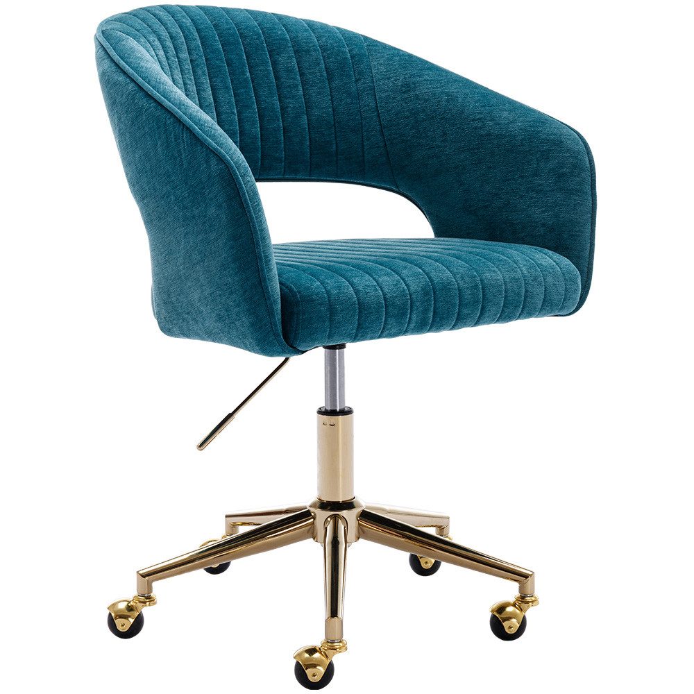 WAHSON OFFICE CHAIRS Bürostuhl aus Chenille/PU-Leder, ergonomisch Drehstuhl mit Rollen