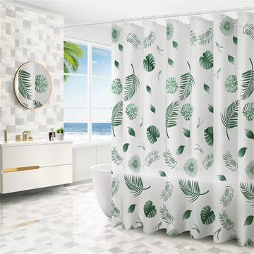 RefinedFlare Duschvorhang Schimmelfester und wasserdichter Duschvorhang mit grünem Blattmuster (1-tlg)