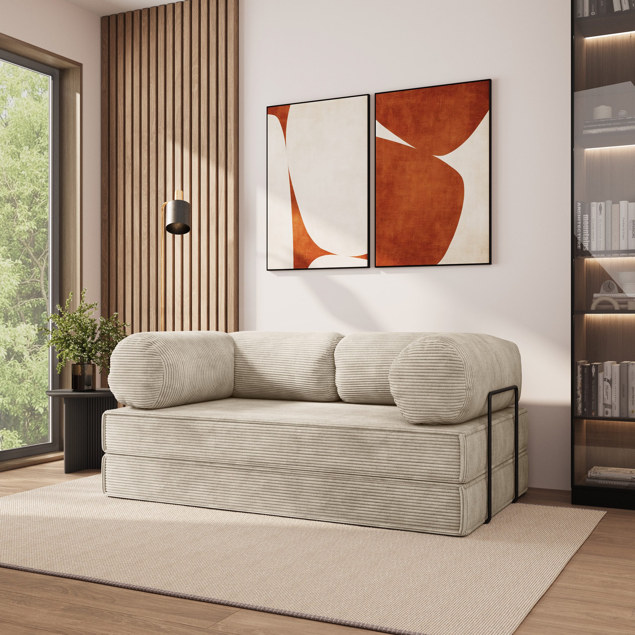 Masseno Sofa ALVIO mit Schlaffunktion, Schlafsofa, Schaumstoffsofa