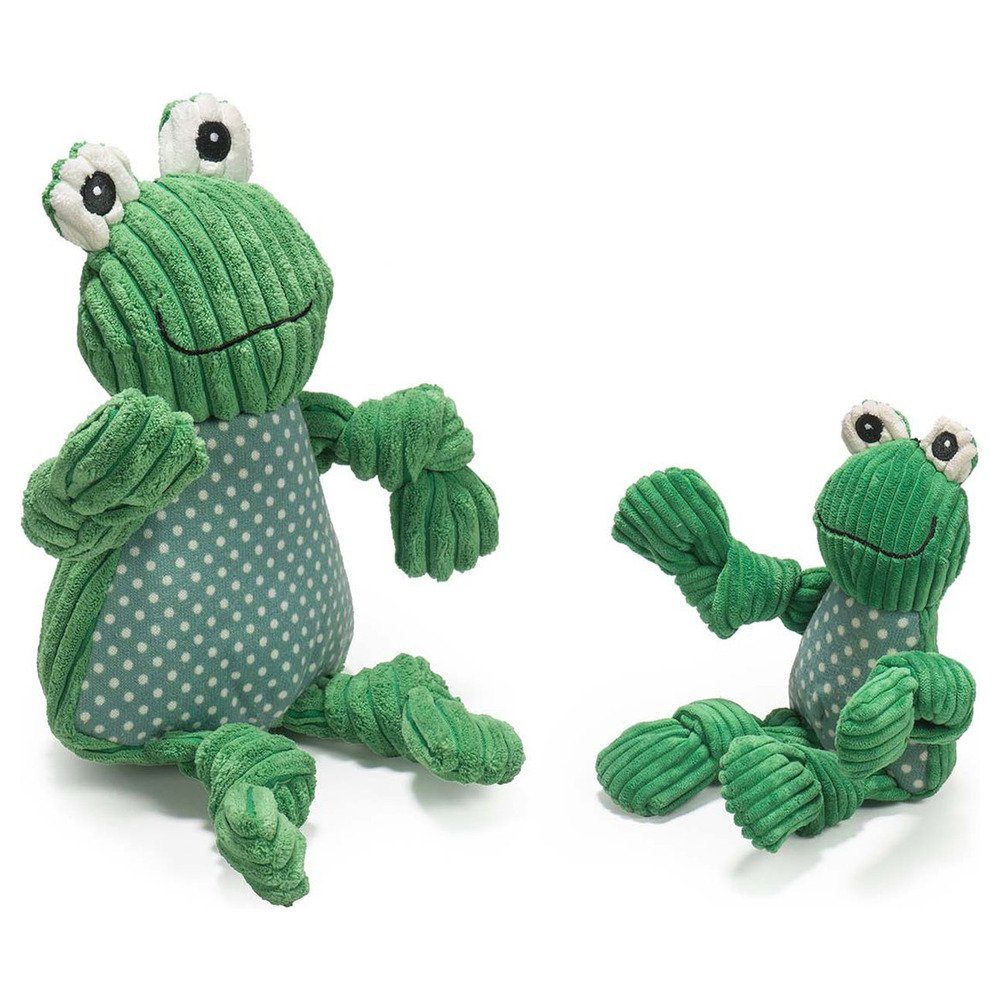 Tierkuscheltier Hundespielzeug Frog Knottie