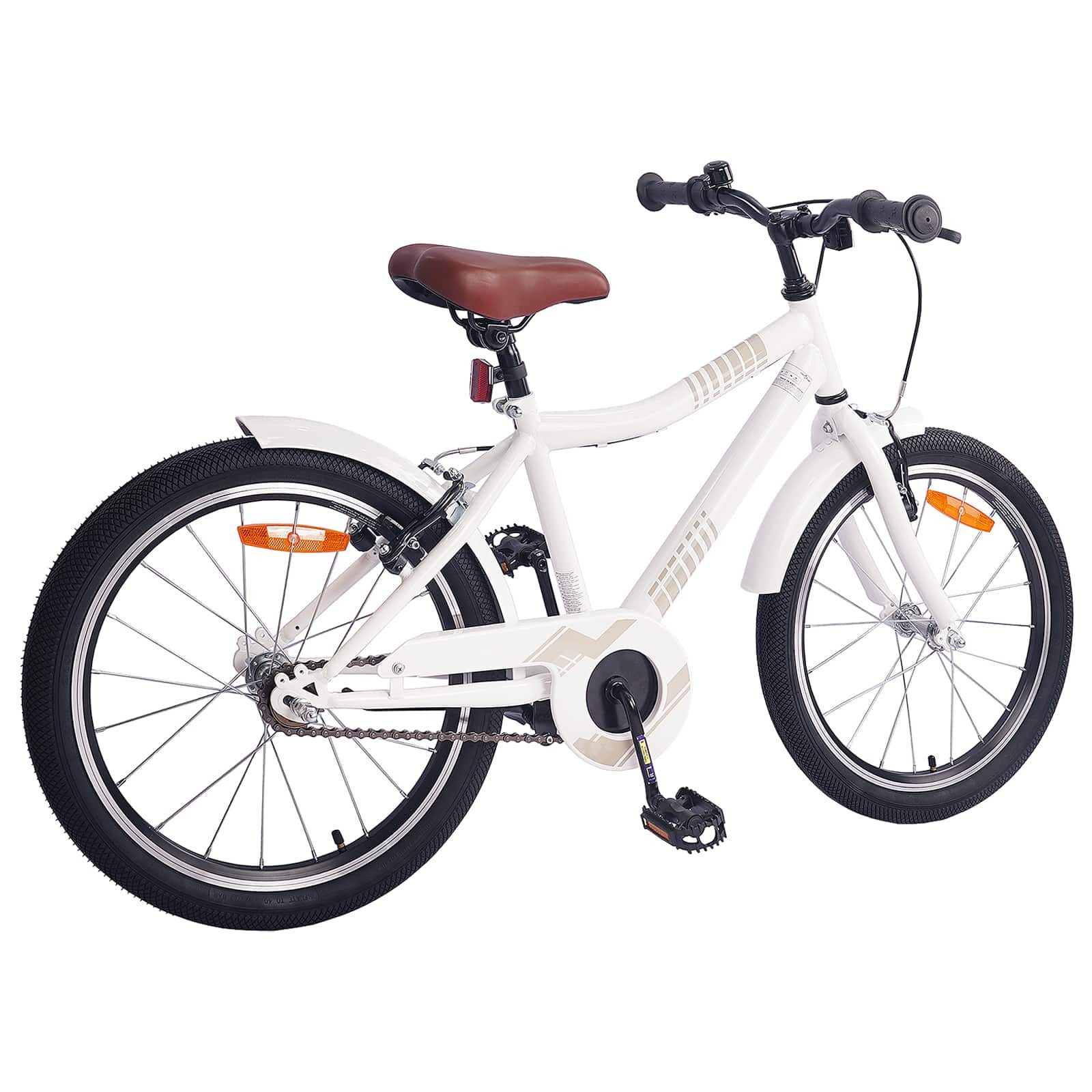 vidaXL Kinderfahrrad 158 x 53 x 100 cm Kinderfahrrad 24 Zoll für 8-12 Jahre alt weiß