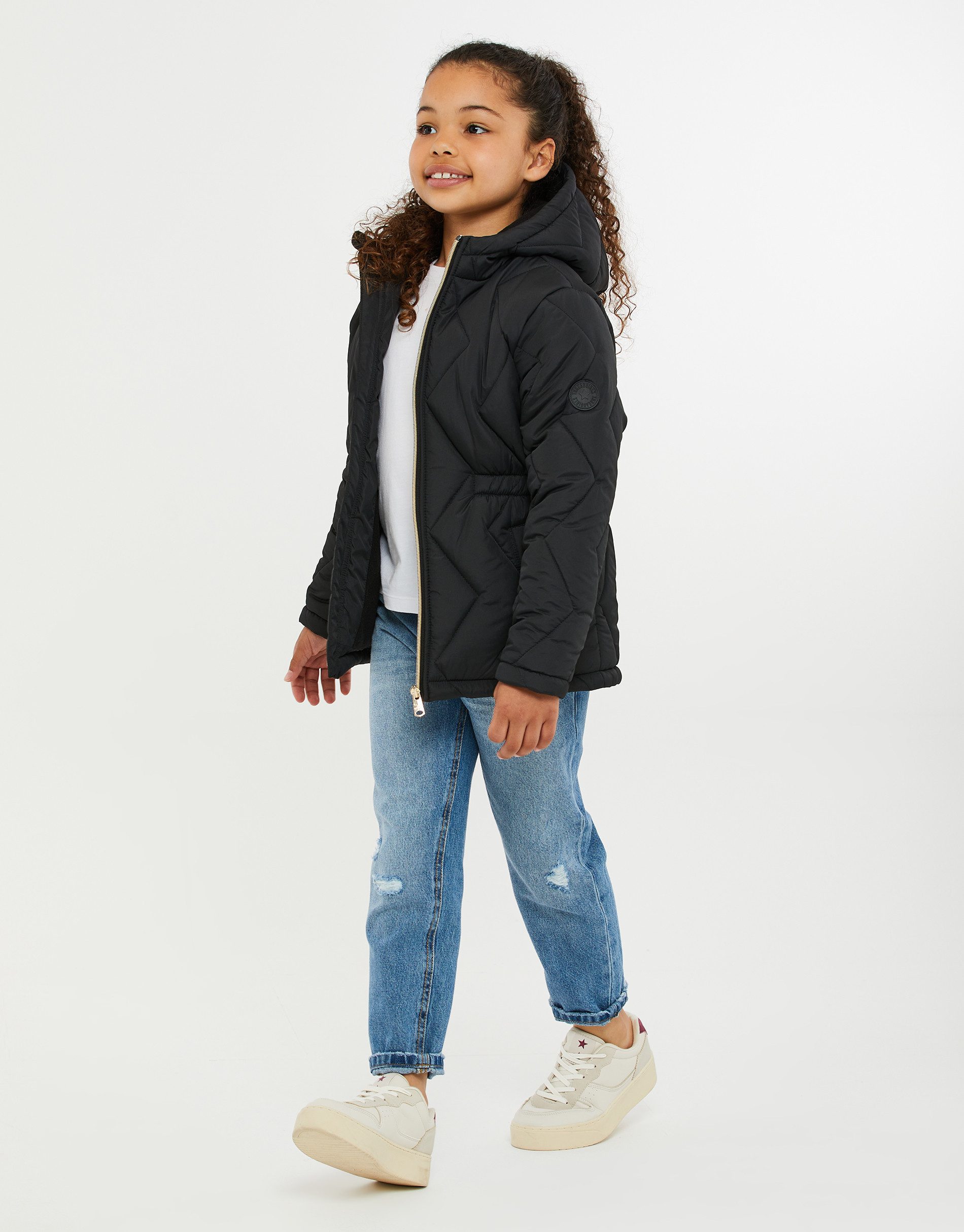 Threadgirls Steppjacke THB Quilted Hooded Jacket Ziggy (1-St) mit Taillenzug