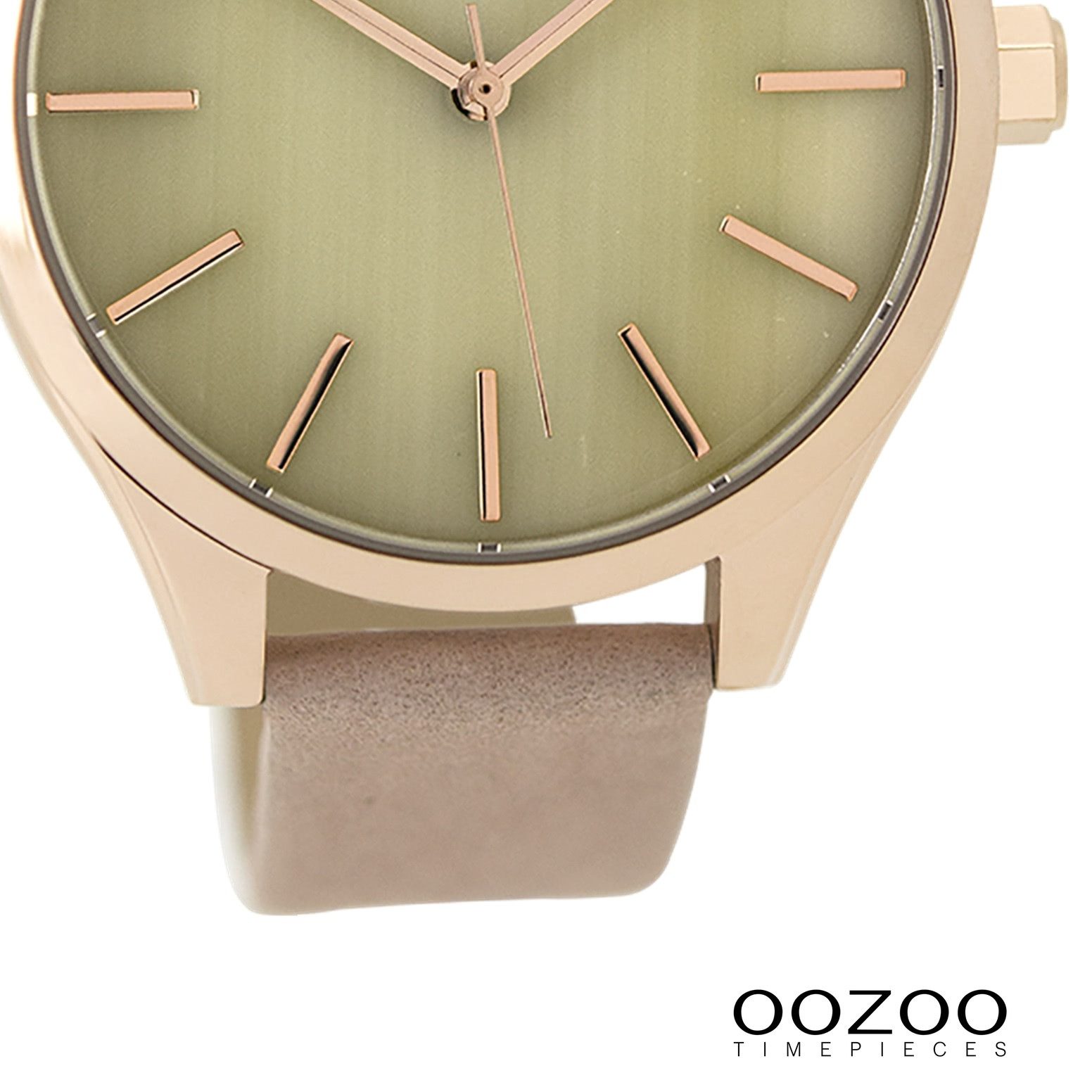 OOZOO Quarzuhr Oozoo Damen Armbanduhr Timepieces Analog, (Analoguhr), Damenuhr rund, groß (ca. 42mm) Lederarmband, Casual-Style