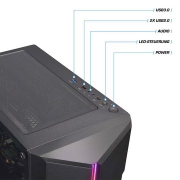 Kiebel Twister Gaming-PC (AMD Ryzen 5 AMD Ryzen 5 3500, GTX 1650, 16 GB RAM, 500 GB SSD, Luftkühlung, ARGB-Beleuchtung)