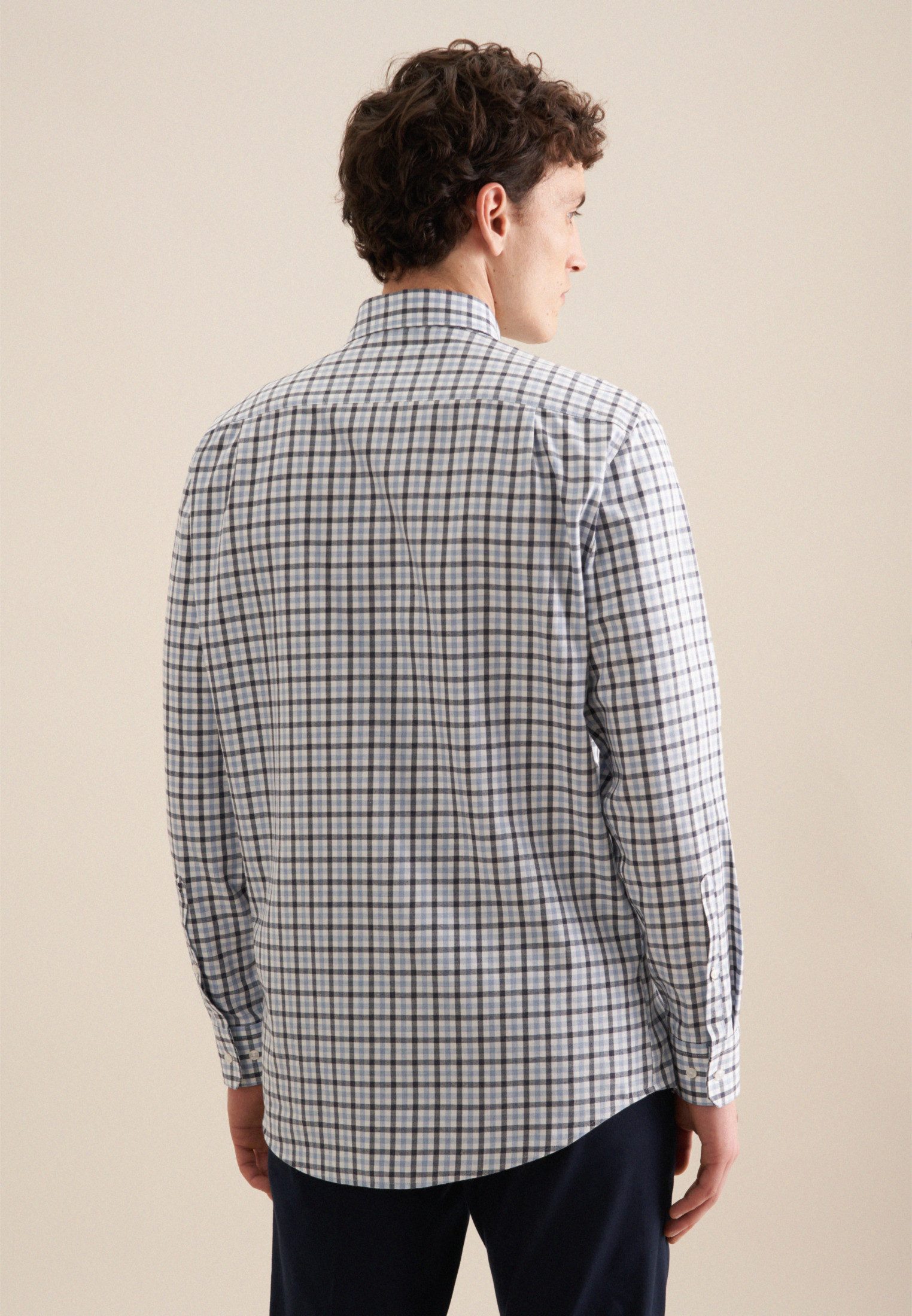seidensticker Flanellhemd Regular Regular Langarm Button-Down-Kragen günstig online kaufen