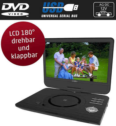 Reflexion »DVD1005« Portabler DVD-Player (Auflösung: 1024 x 600, Bildformat 16:9, Monitor klapp- & drehbar, Eingebaute Stereolautsprecher, Kopfhörerausgang, Audio- & Video-Ausgang)