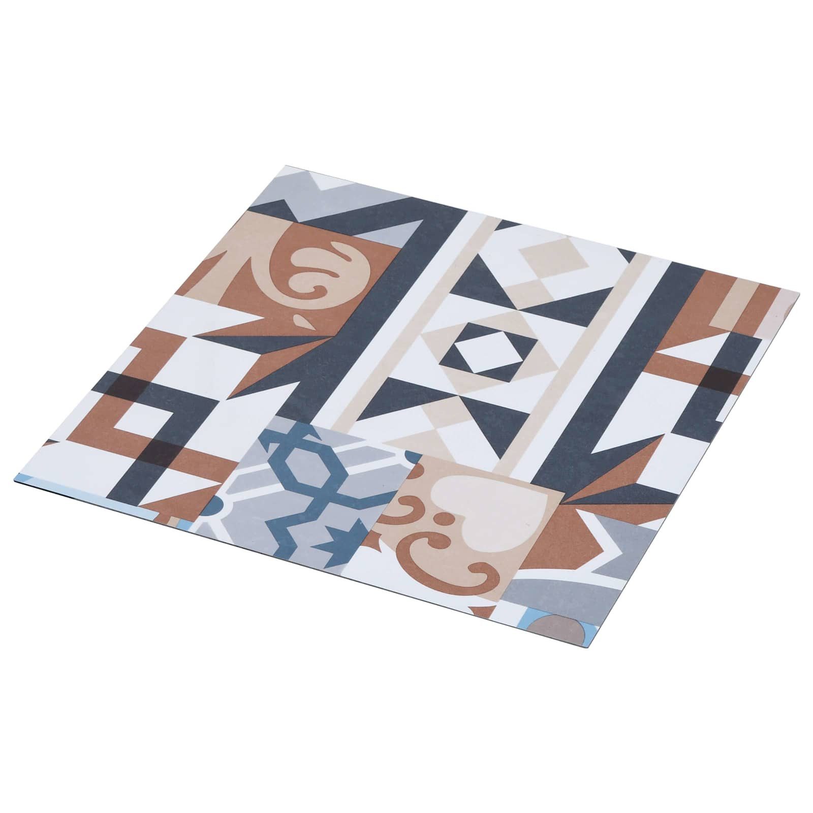 vidaXL Vinyllaminat 5,11 mÂ² Selbstklebende Bodenplanken 55er Set Mehrfarbig 5,11 m² Vinyl