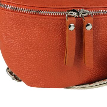 Toscanto Gürteltasche Toscanto Damen Gürteltasche Leder papaya (Gürteltasche), Damen Gürteltasche Leder, orange, papaya, mehrfarbig ca. 25cm x 15cm