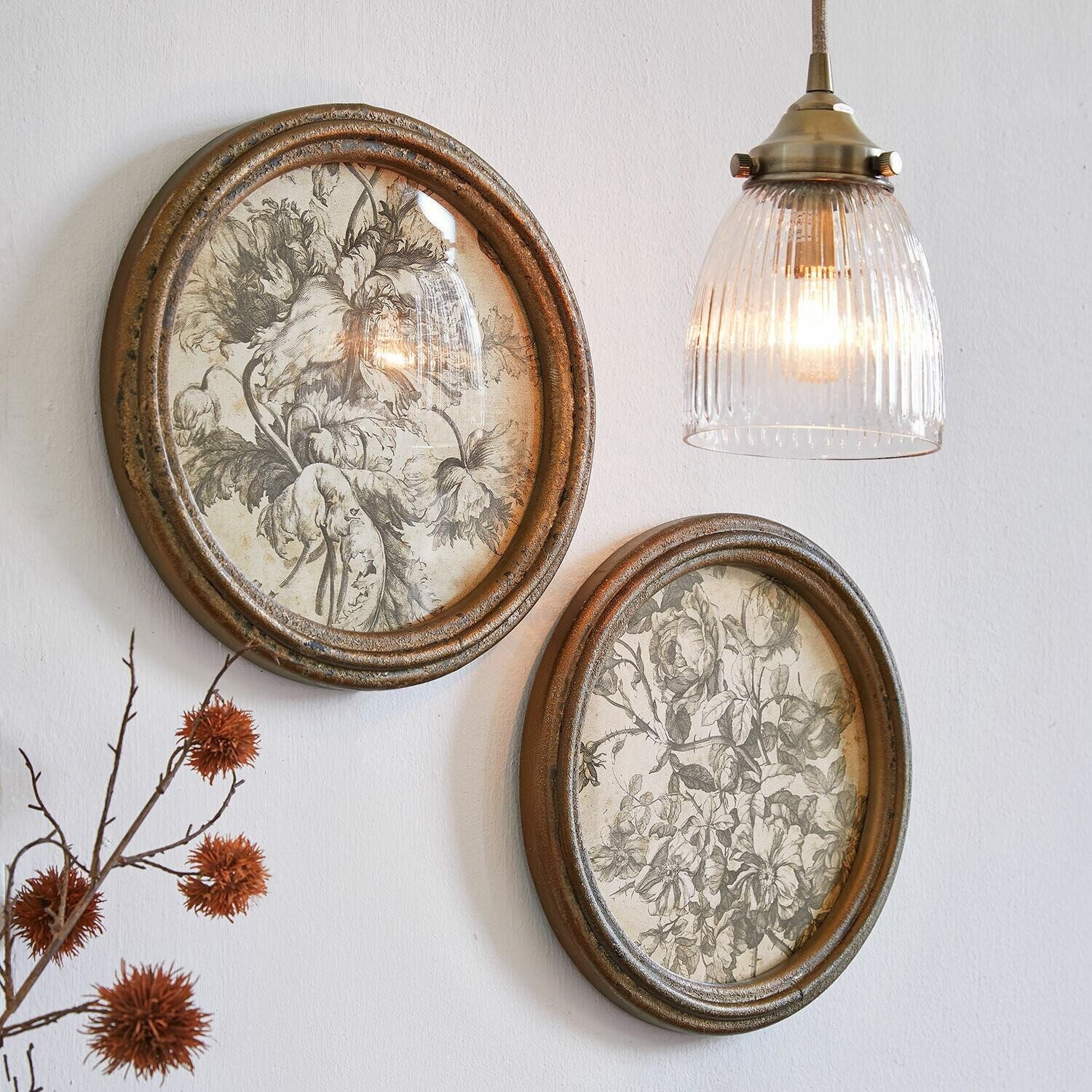 Mirabeau Wanddekoobjekt Bild 2er Set Phaurette antikgold günstig online kaufen