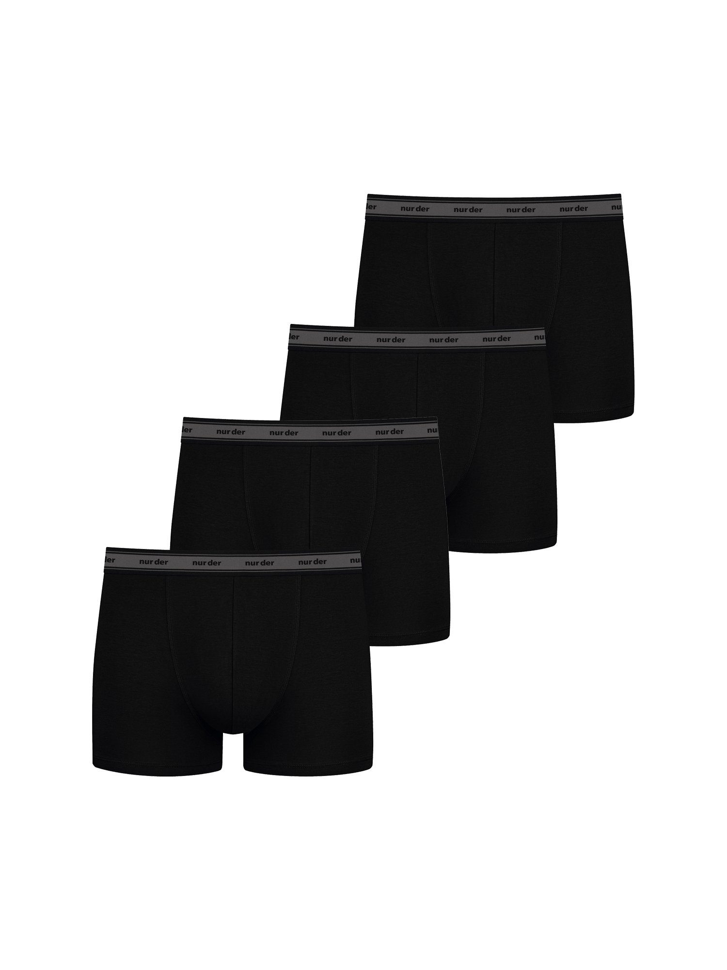 Nur Der Retro Boxer Organic Cotton (4-St) Retro-Boxer retroshorts boxershorts schwarz