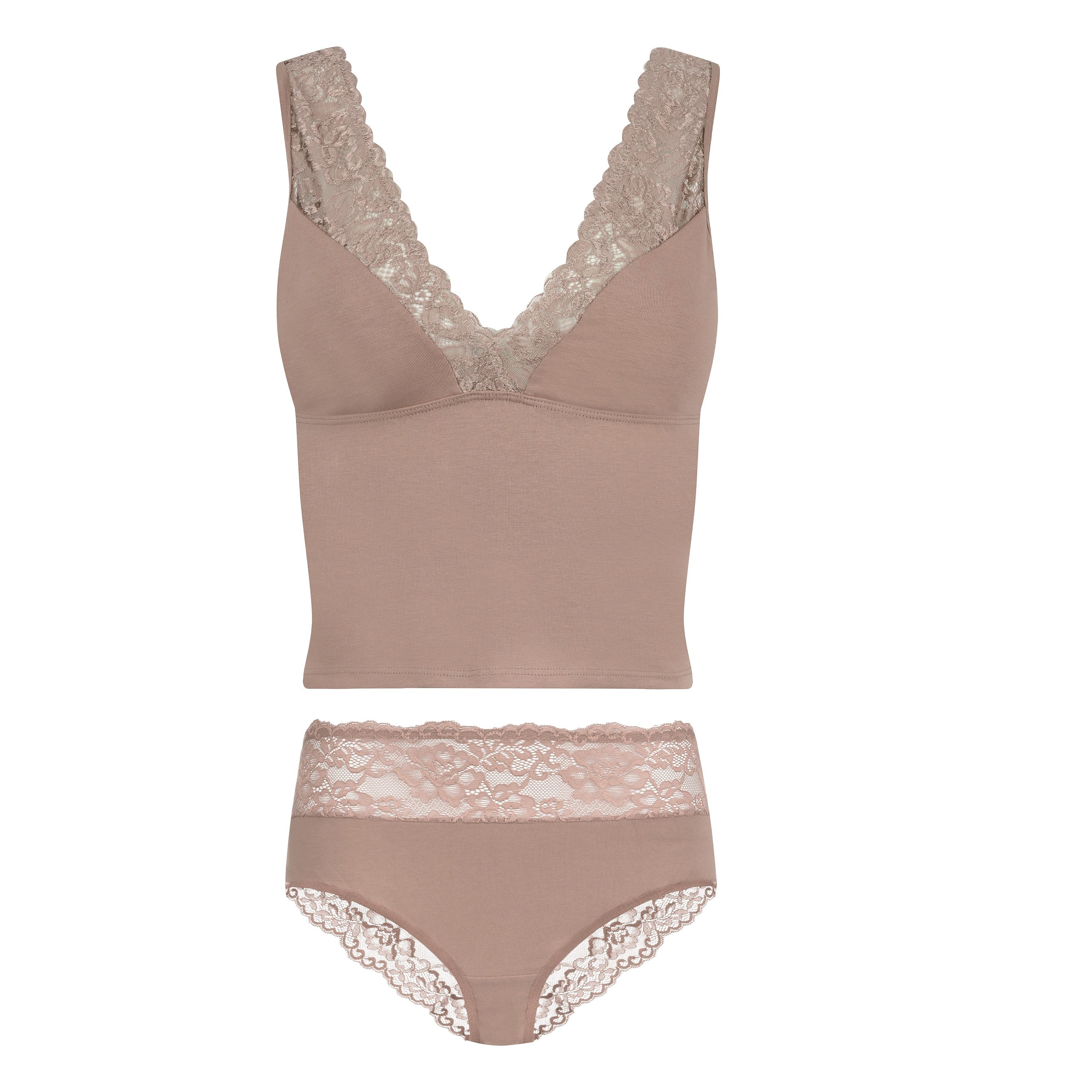 Evoni Set: Tanktop Wäsche Set Spitze günstig online kaufen