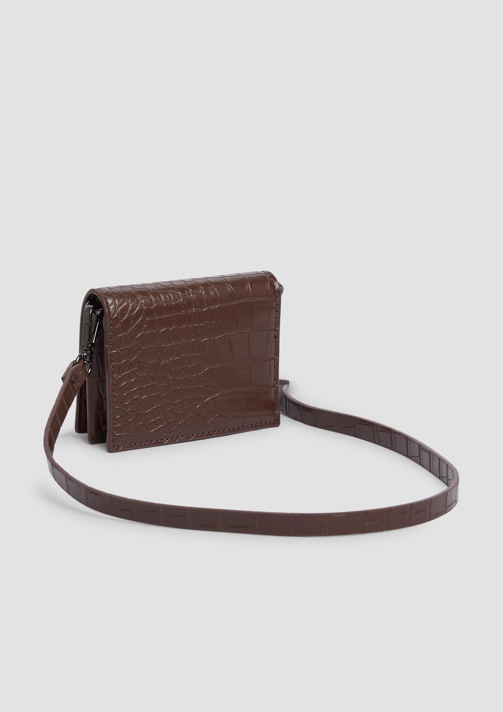 s.Oliver Umhängetasche Portemonnaie, Portemonnaie-Tasche in Kroko-Optik