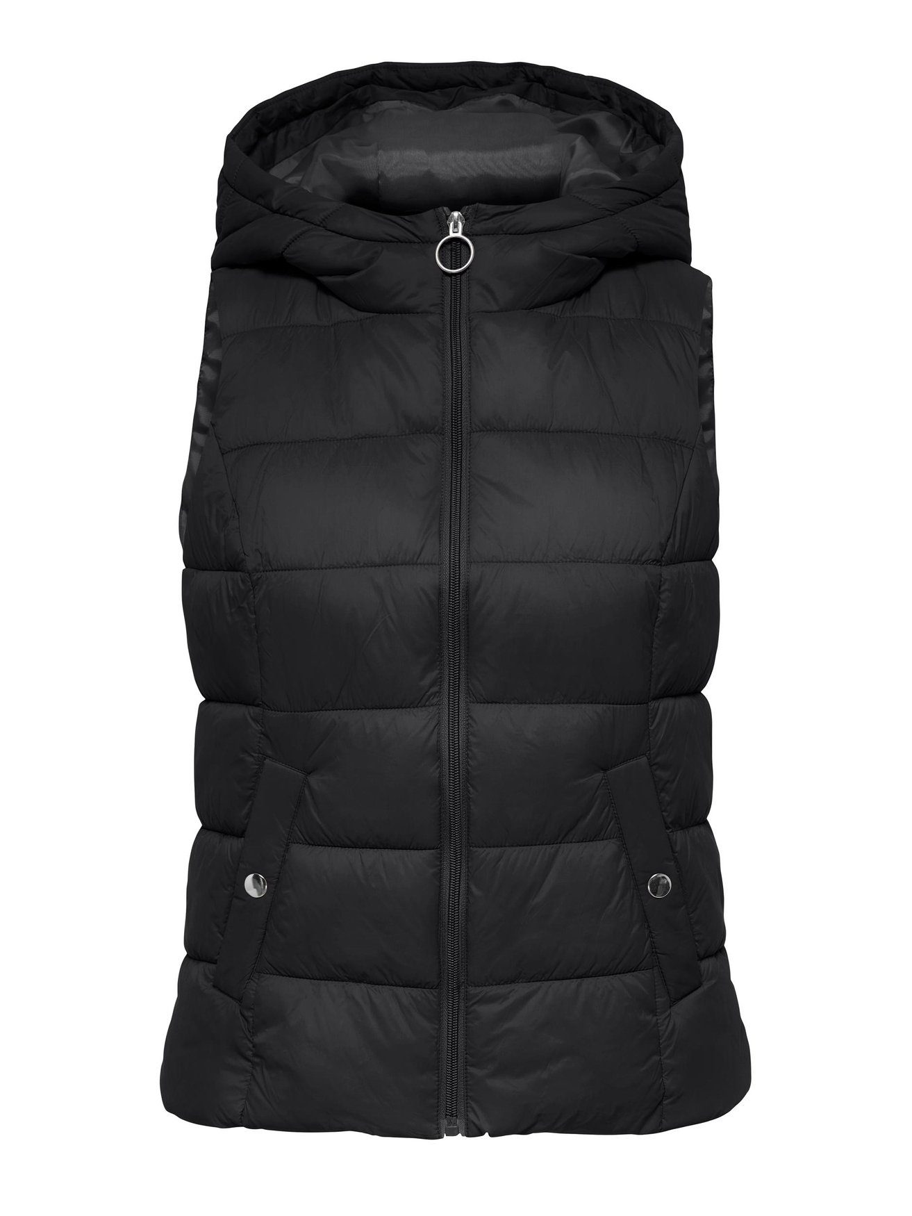 JACQUELINE de YONG Steppweste Puffer Weste Stepp Übergangsjacke mit Kapuze  JDYZULU 6154 in Schwarz-2