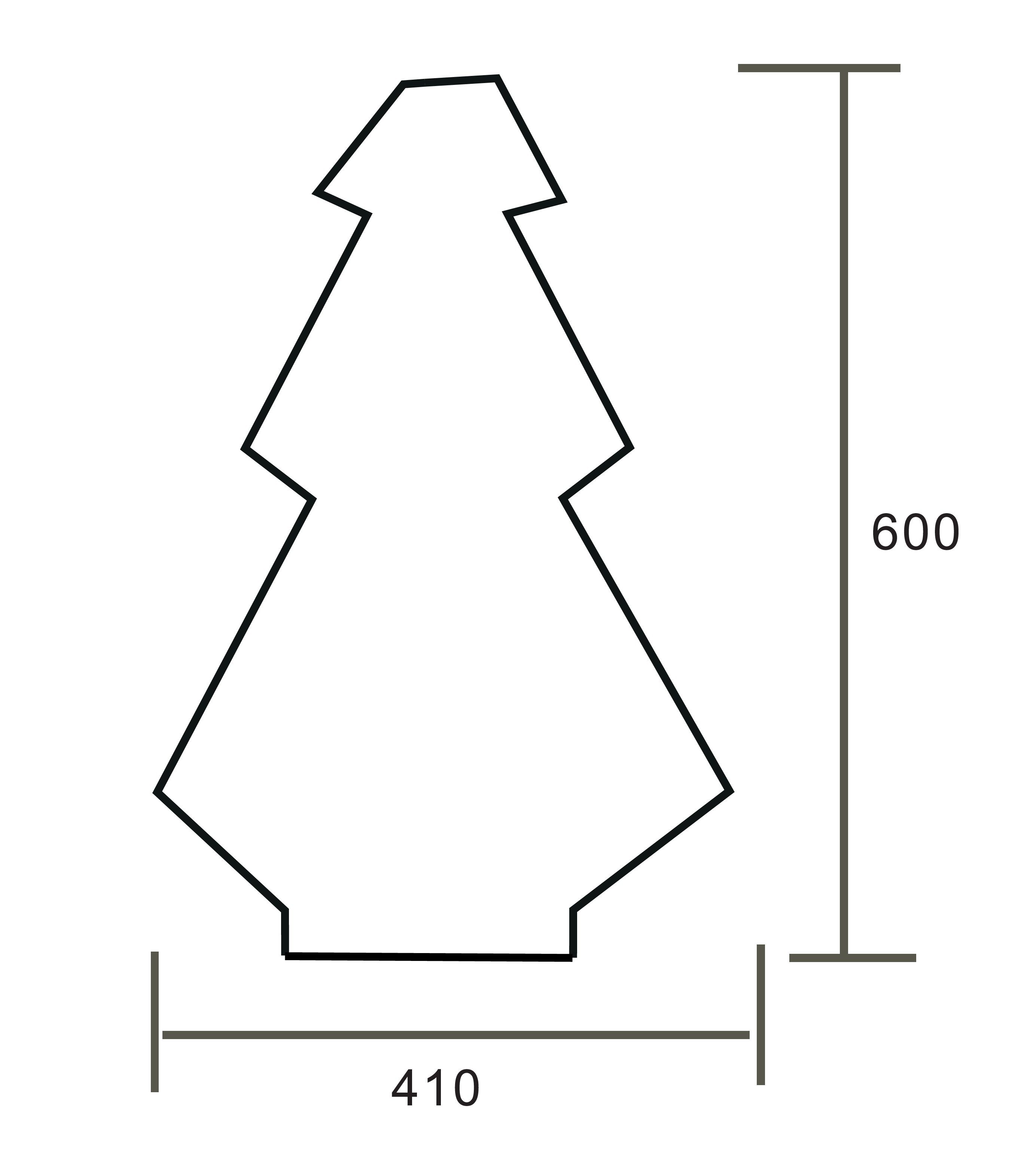 TRANGO LED Gartenleuchte, 7233L IP65 LED Tannenbaum Leuchtfigur *SHINING TREE* Höhe: ca. 60cm in Weiß satiniert inkl. ca. 5 Meter Zuleitungskabel und 1x E27 LED Leuchtmittel Gartenlampe, Wegbeleuchtung, Außenleuchte, Gartenstrahler
