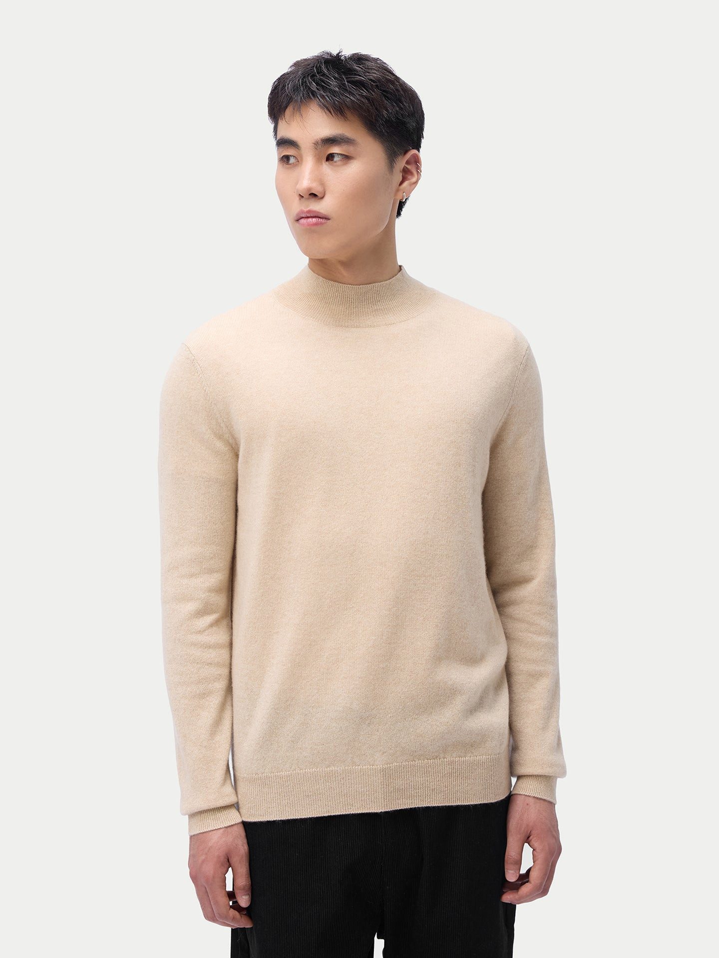 GOBI Cashmere Rundhalspullover Stehkragenpullover aus Kaschmir