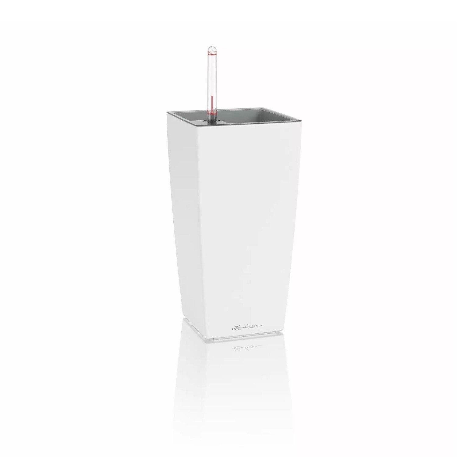 Blumentopf MAXI-CUBI Premium Komplettset weiß matt