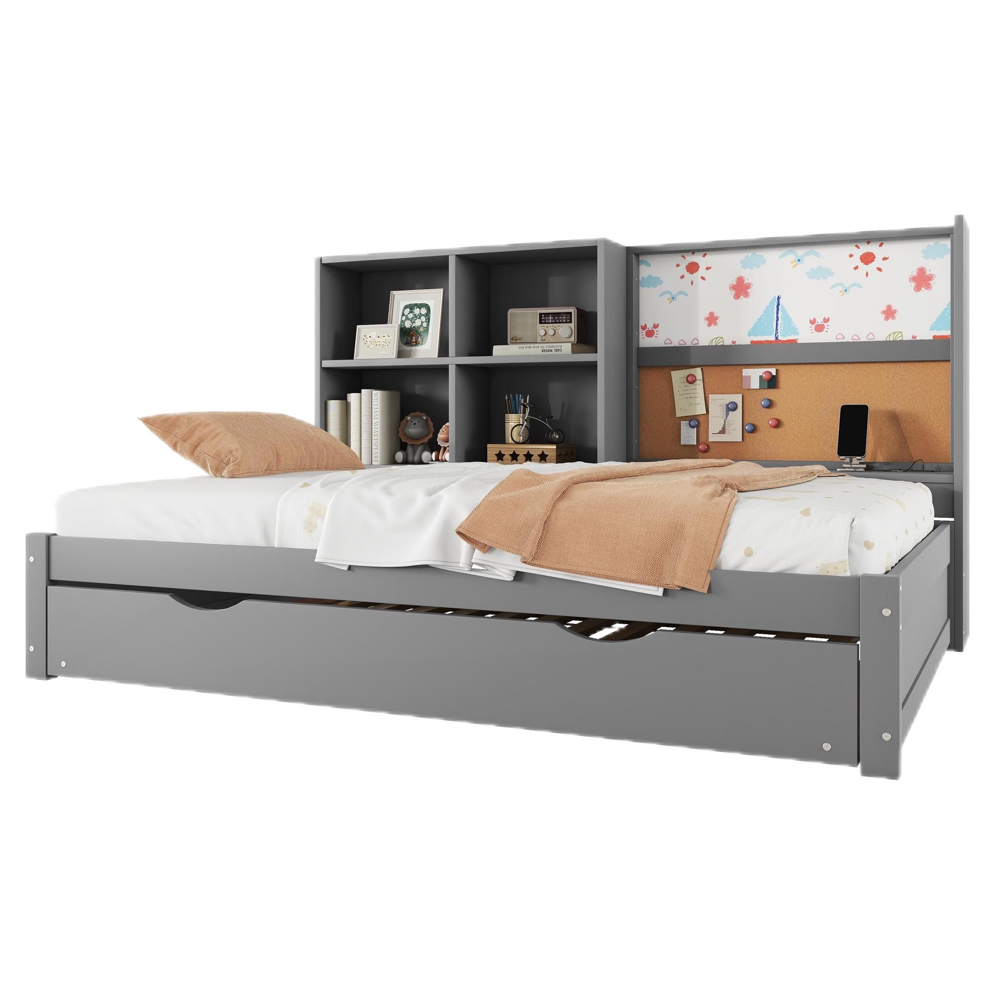 TavilaEcon Kinderbett Stauraumbett Schlafsofa 90x200cm, mit günstig online kaufen
