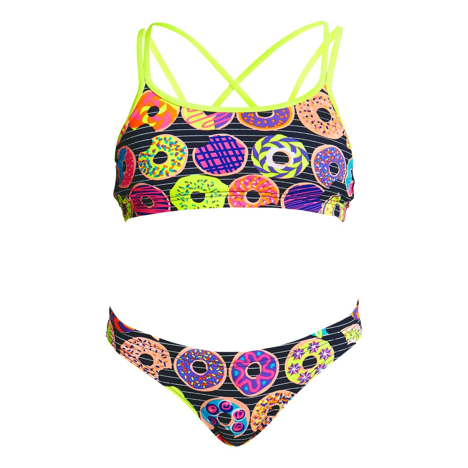 Funkita Bustier-Bikini Criss UV-Schutz Donuts Dunking mit 50+ Cross