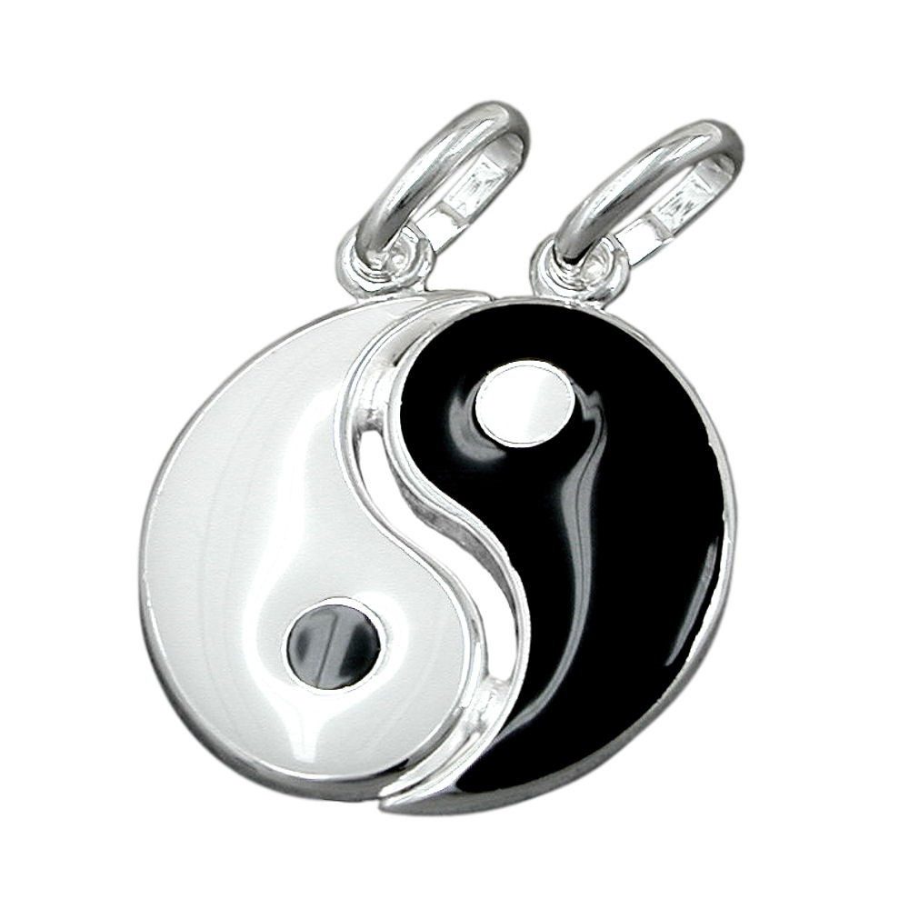 Kettenanhänger Partneranhänger Yin-Yang aus 925 Silber