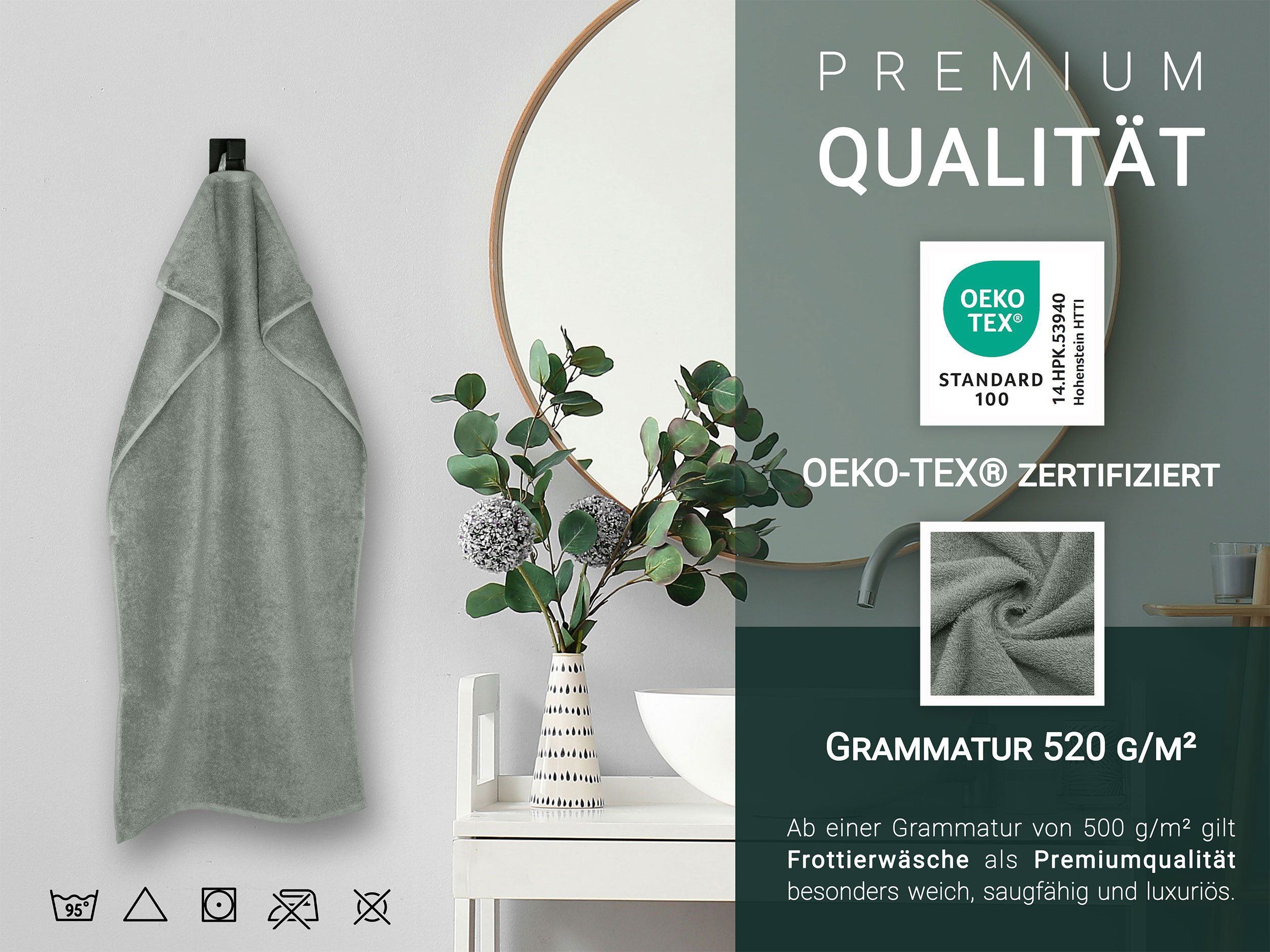 ZOLLNER Handtücher, Walkfrottier (6-St), 50 x günstig online kaufen