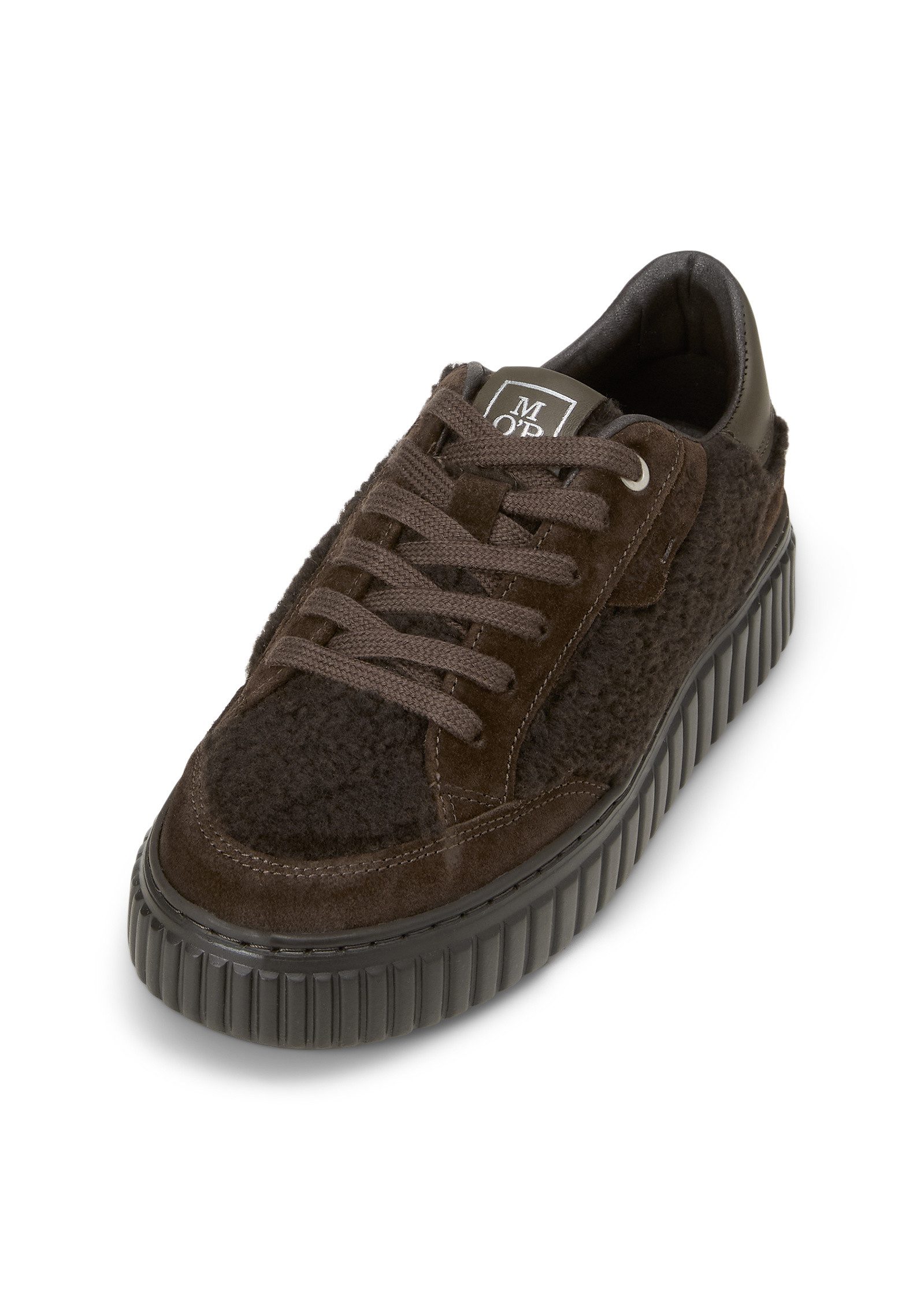 Marc O'Polo aus Teddyfell mit Echtleder-Details Sneaker